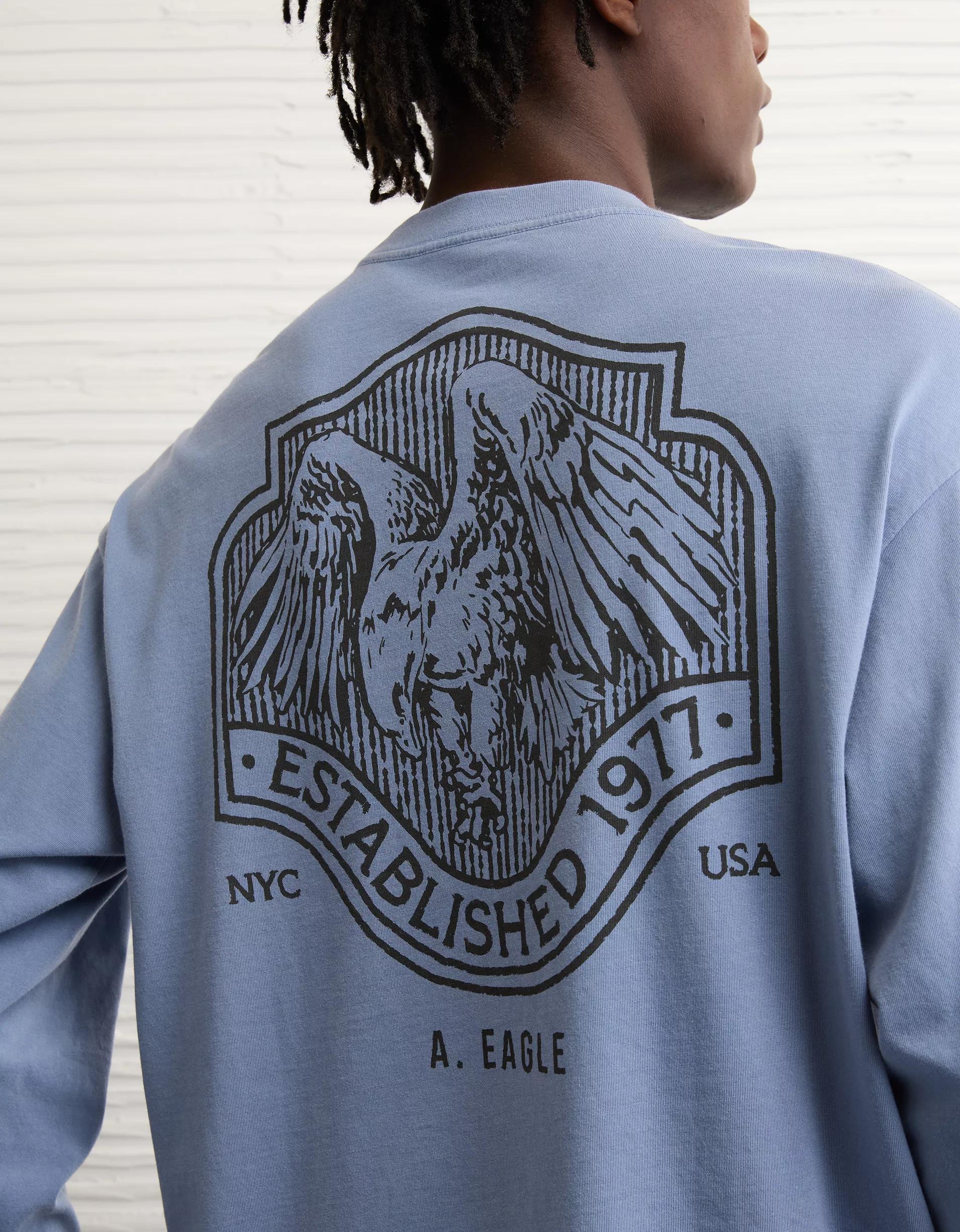 AE Boxy Long Sleeve Graphic T-Shirt Product Image