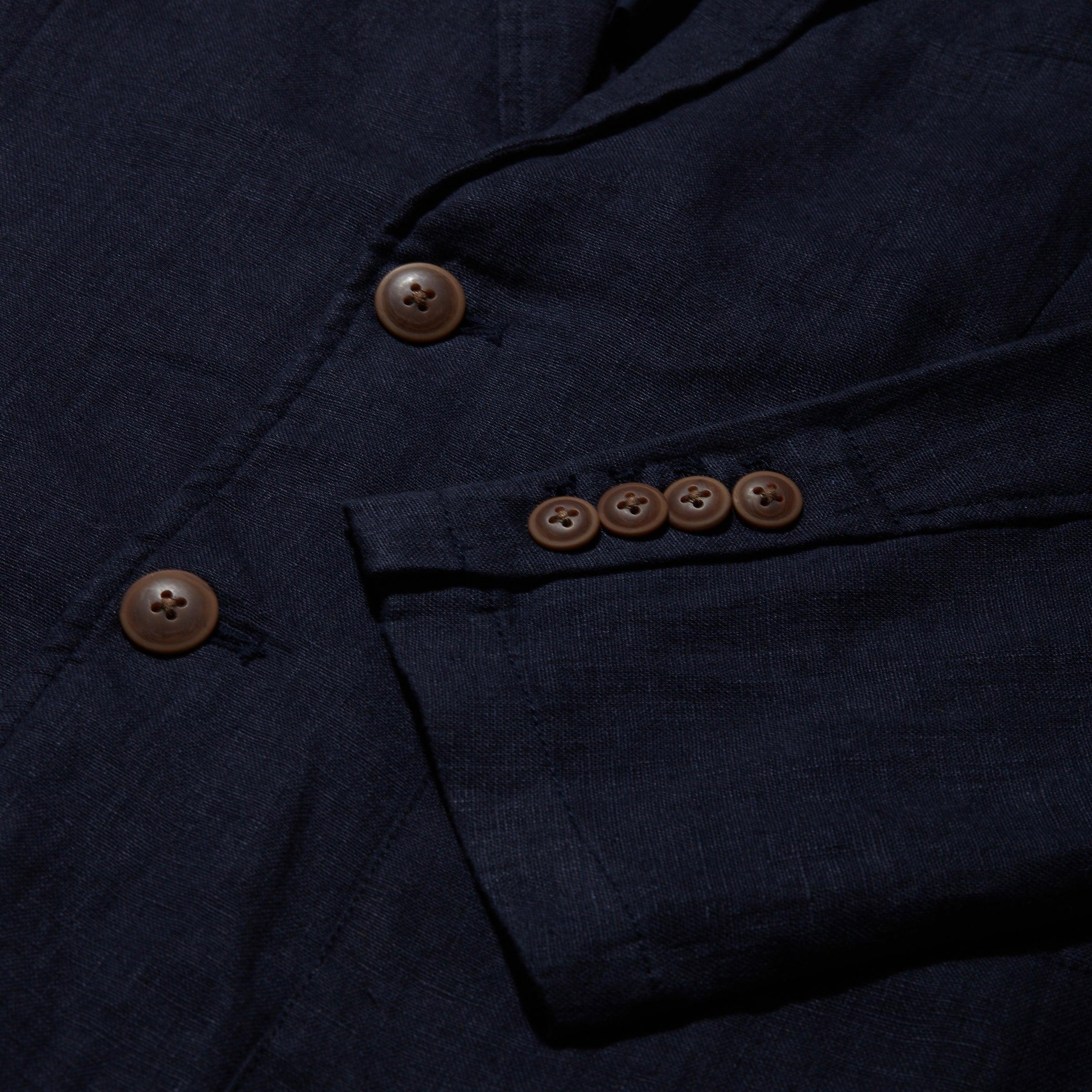 Bal Harbour 2 Button Linen Blazer - Navy Product Image