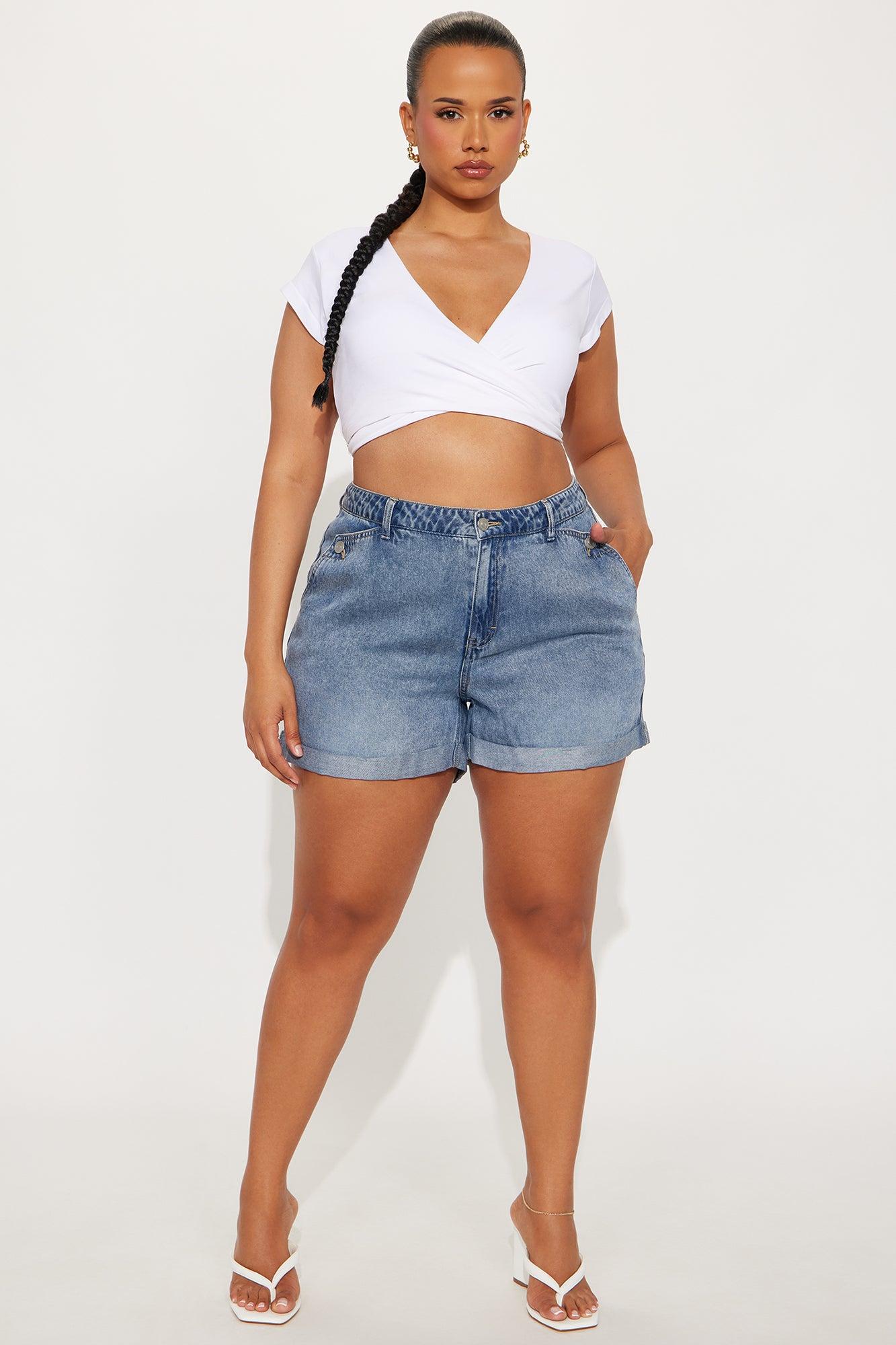 Getaway Denim Shorts - Medium Wash Product Image