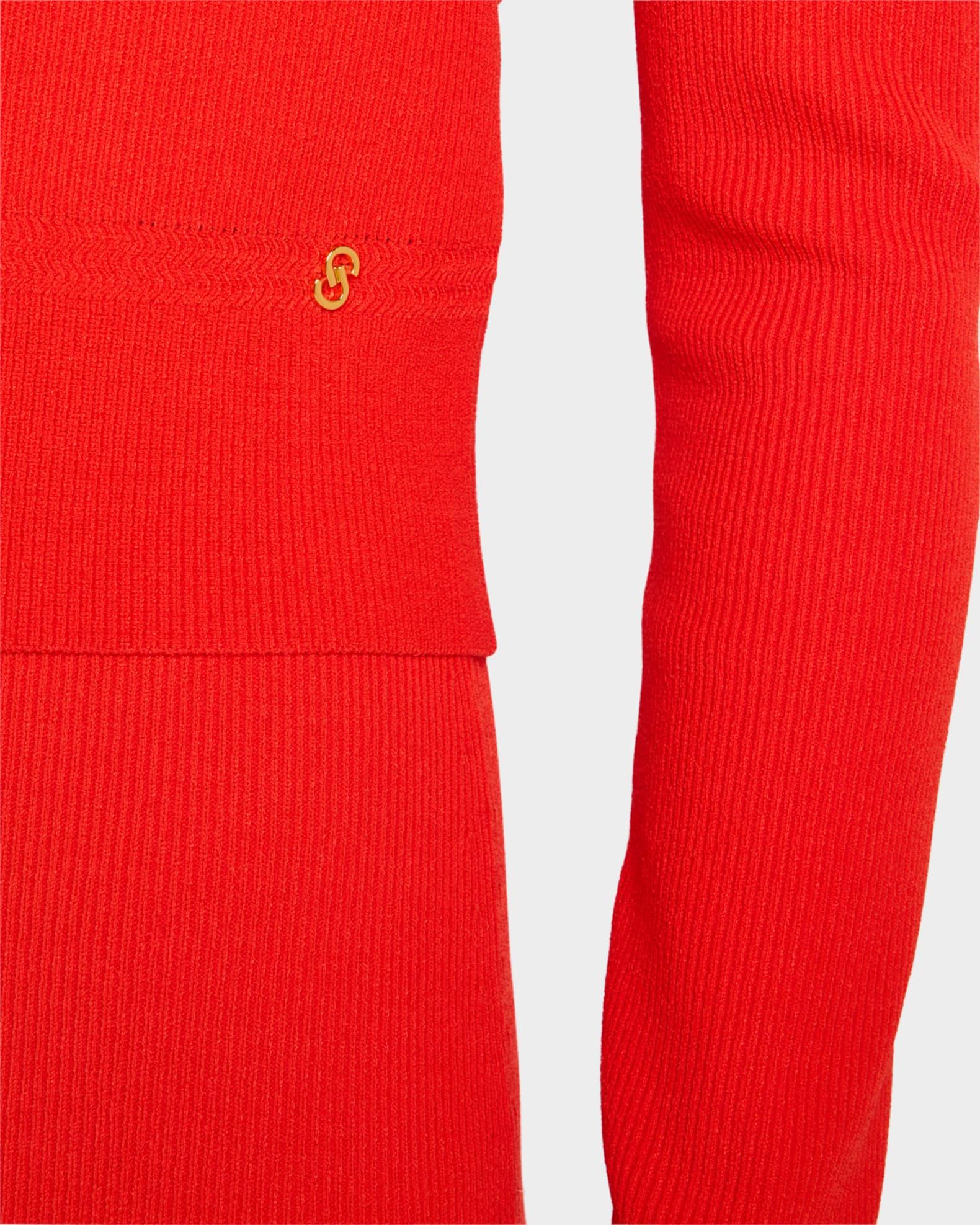 Racking Knit Detail Fine-Rib Cardigan Product Image