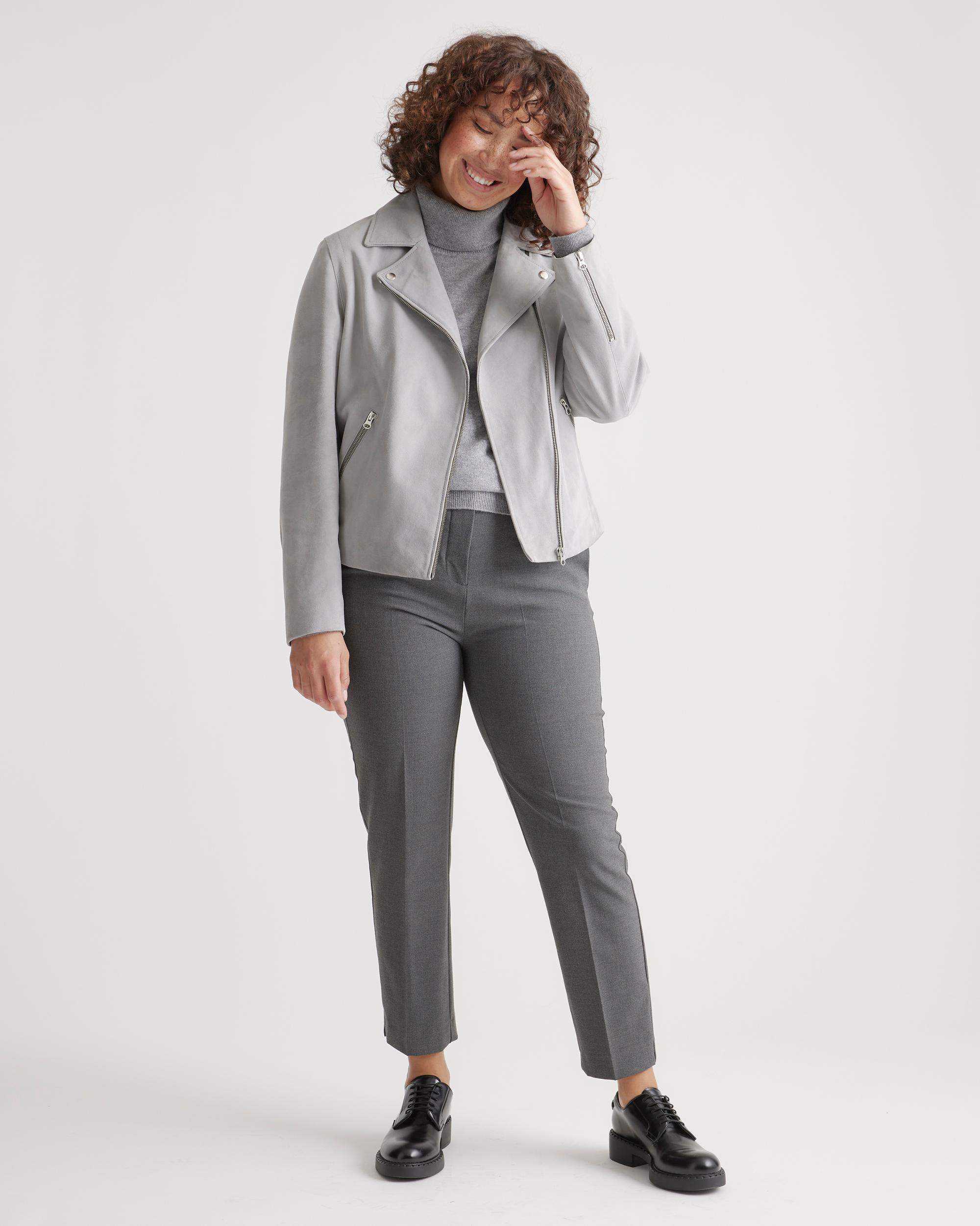 Quince | Women's 100% Suede Biker Jacket Leather Product Image