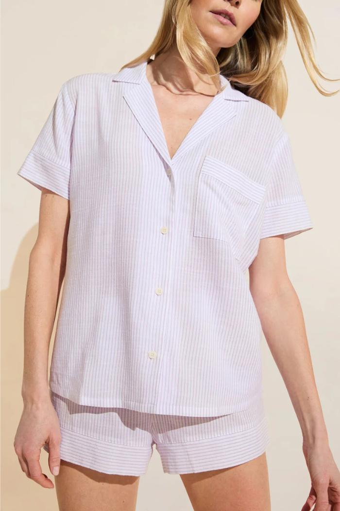 Nautico Shortie Sleep Set White / Lavender Product Image