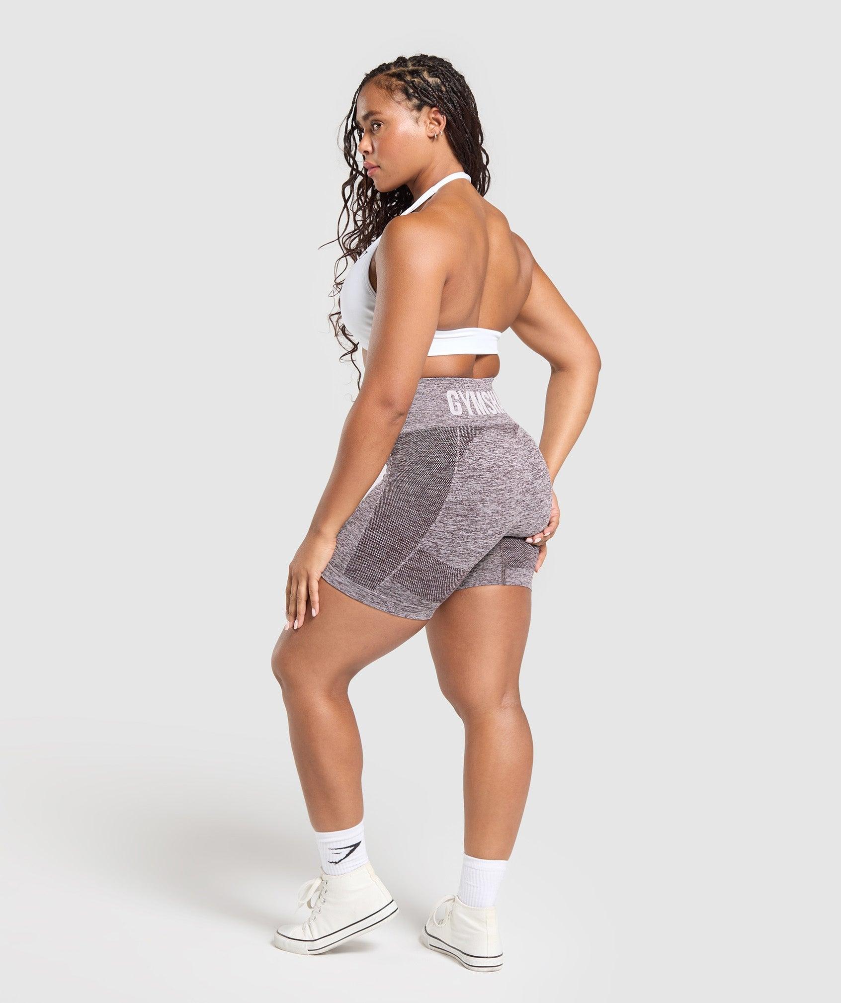 Gymshark Flex Shorts - Plum Brown/White Marl Female Product Image