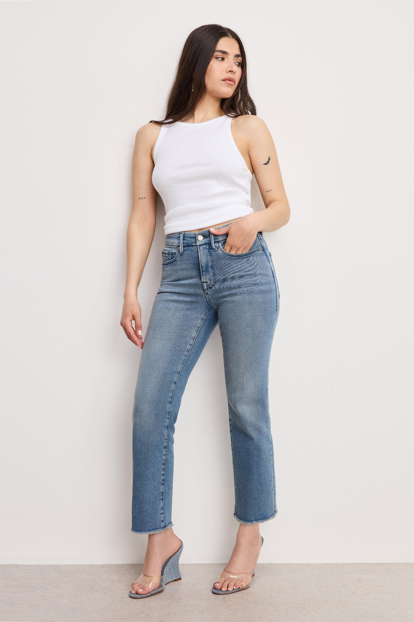 GOOD PETITE STRAIGHT JEANS | BLUE449 Product Image