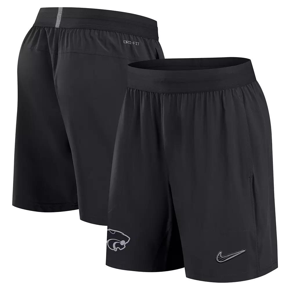 Men's Nike Black Kansas State Wildcats 2024/25 Sideline Performance Woven Shorts, Size: Small Product Image