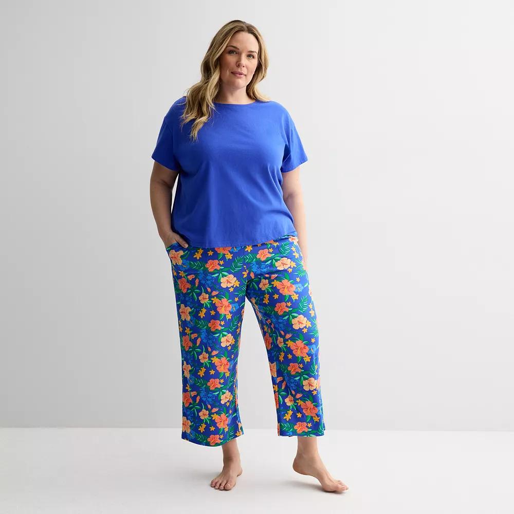 Plus Size Sonoma Goods For Life Moms Day Pajama Tee & Pajama Pants Set, Womens Product Image