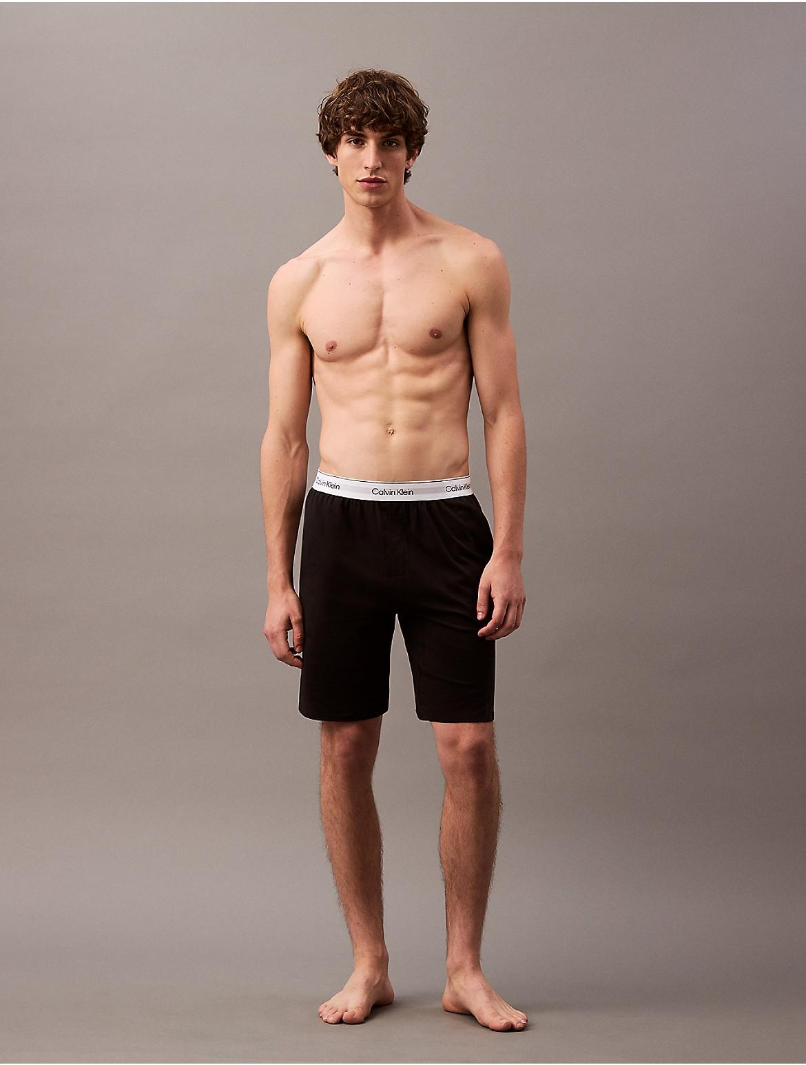 Calvin Klein Mens Icon Cotton Stretch Sleep Shorts - Green Product Image