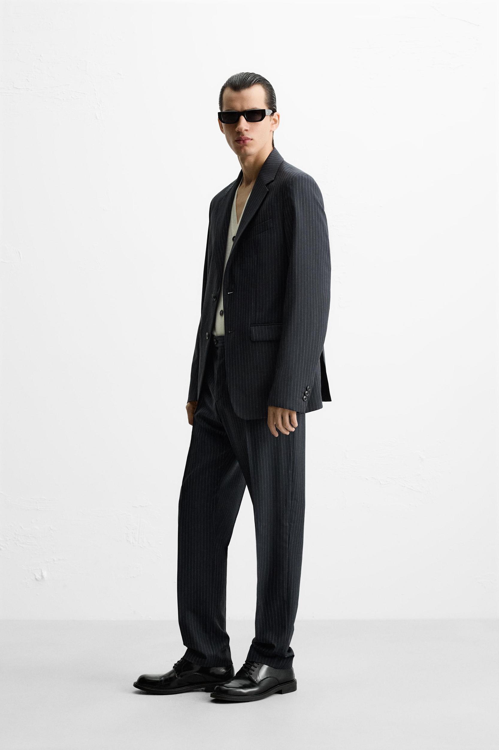 PINSTRIPE SUIT PANTS Product Image