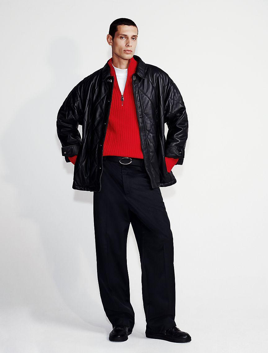 Leather Quilted Jacket Product Image