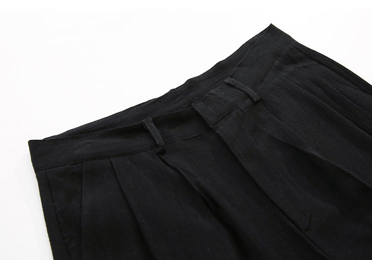 RT No. 1715 LINEN PLEATED SHORTS Product Image
