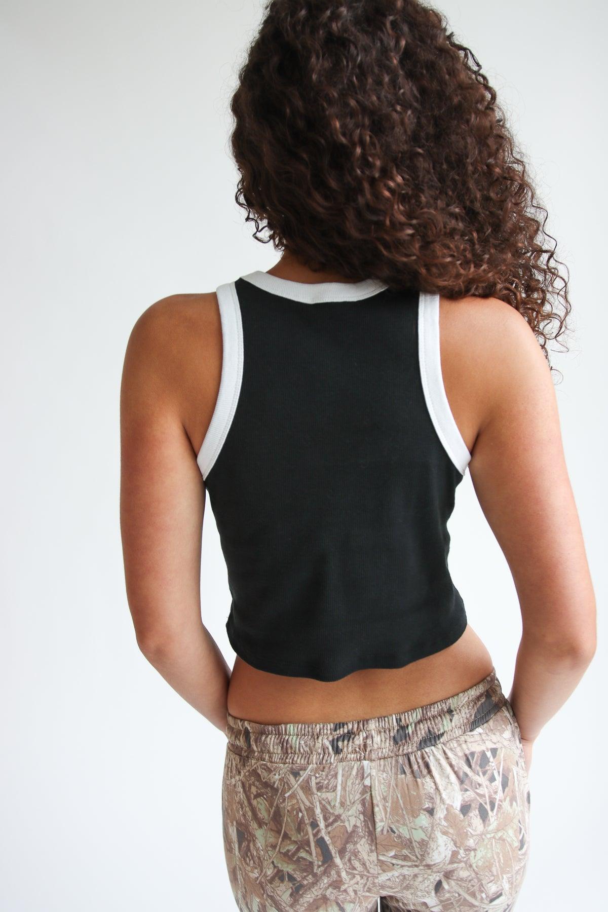 Rhinestone Star Ringer Crop Tank Top Product Image