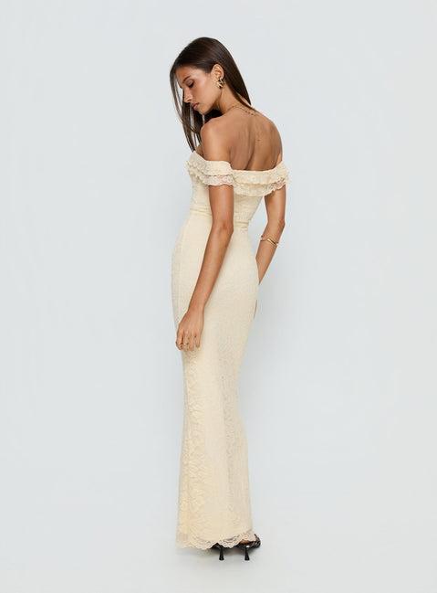 Anabeila Strapless Maxi Dress Lemon Product Image