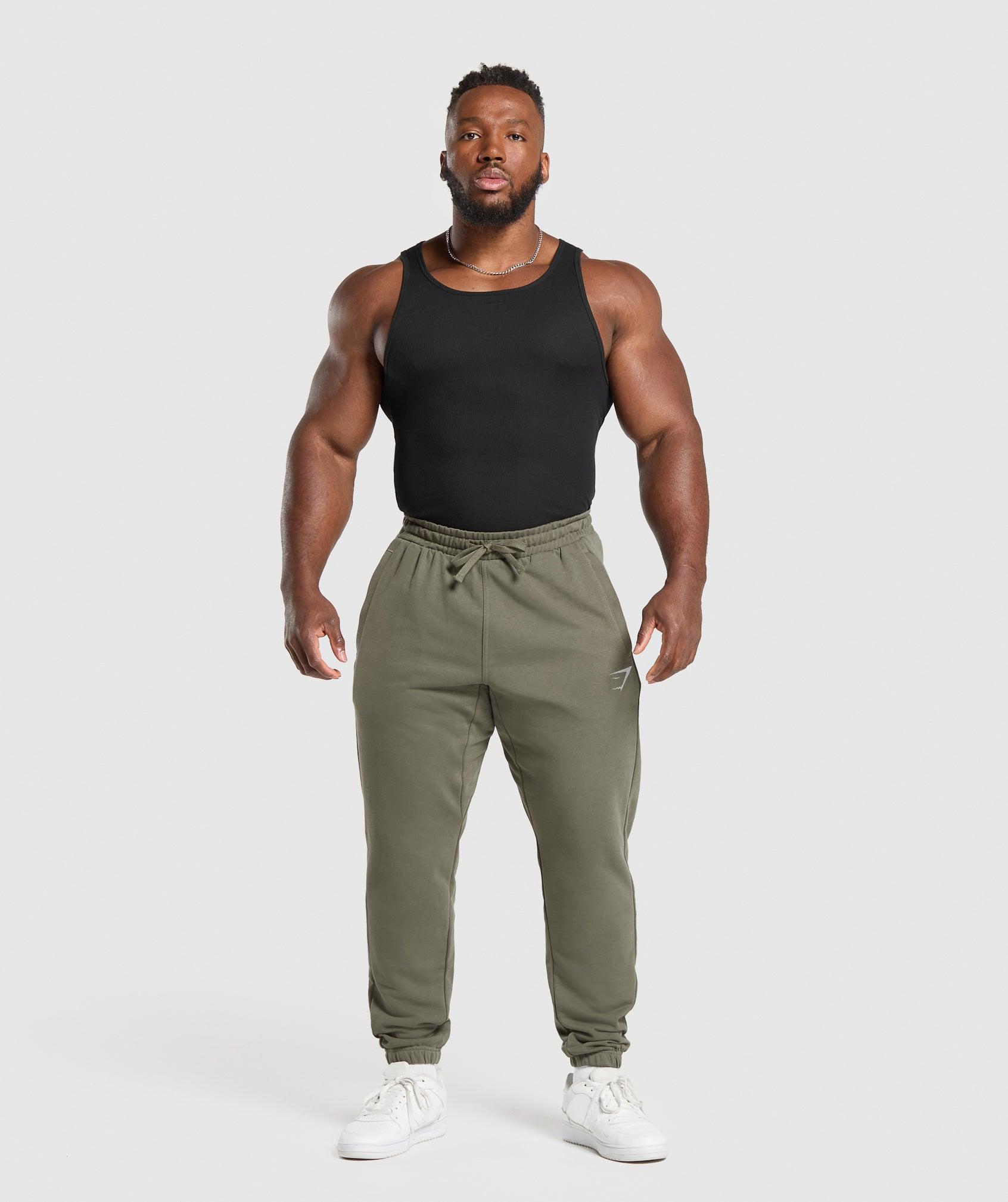 Gymshark Essential Oversized Joggers - Strength Green Male Product Image