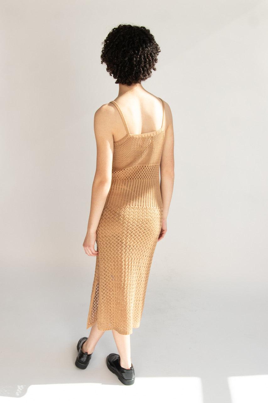 Lined Crochet Maxi Dress Product Image