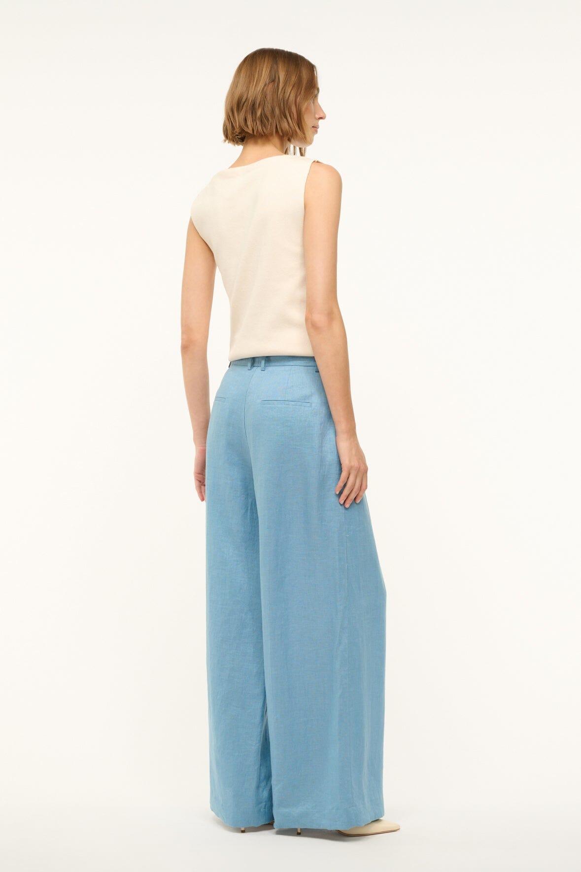 SASHA LINEN PANT | SLATE BLUE Product Image