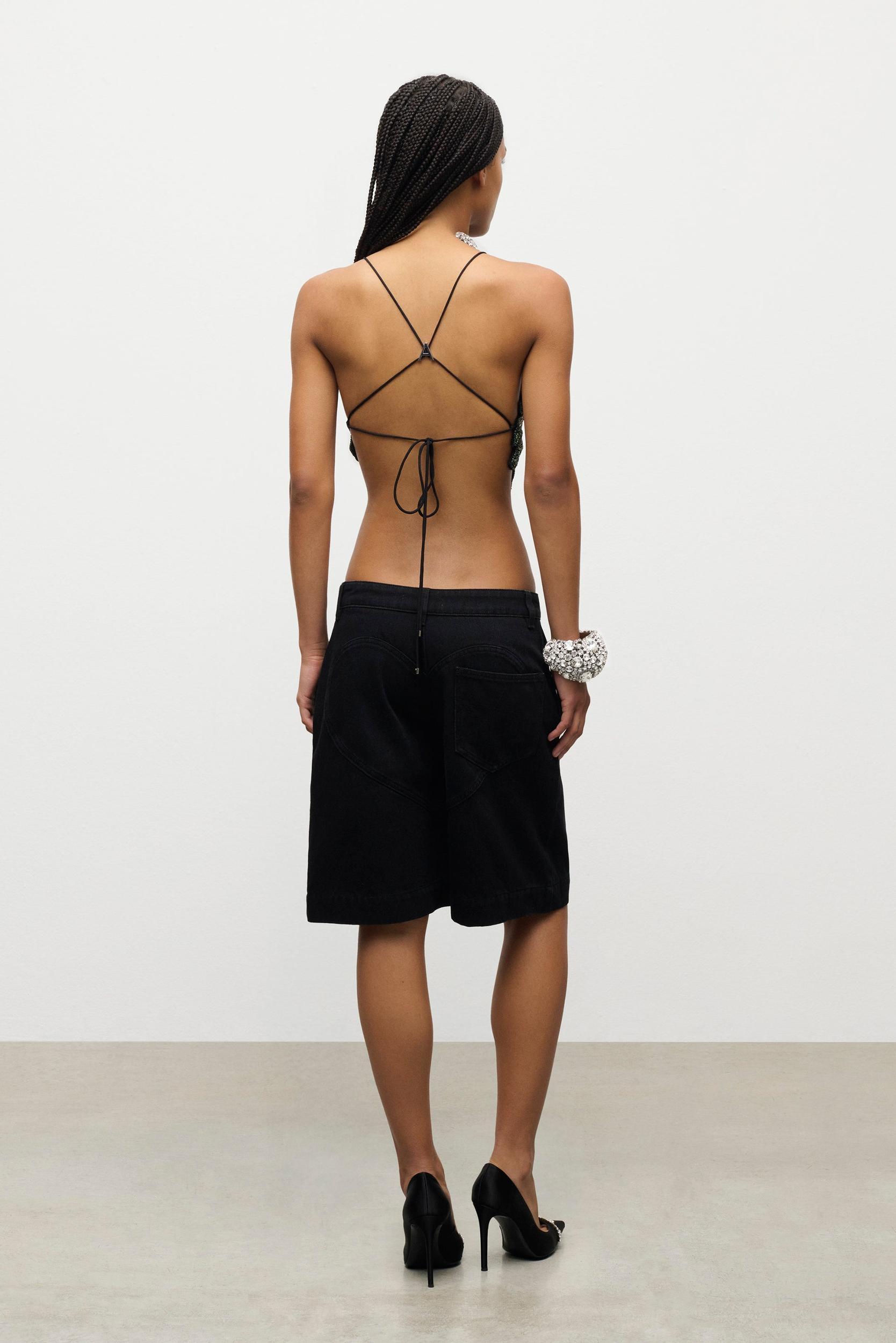 Crystal Flower Bermuda Jean Short Product Image