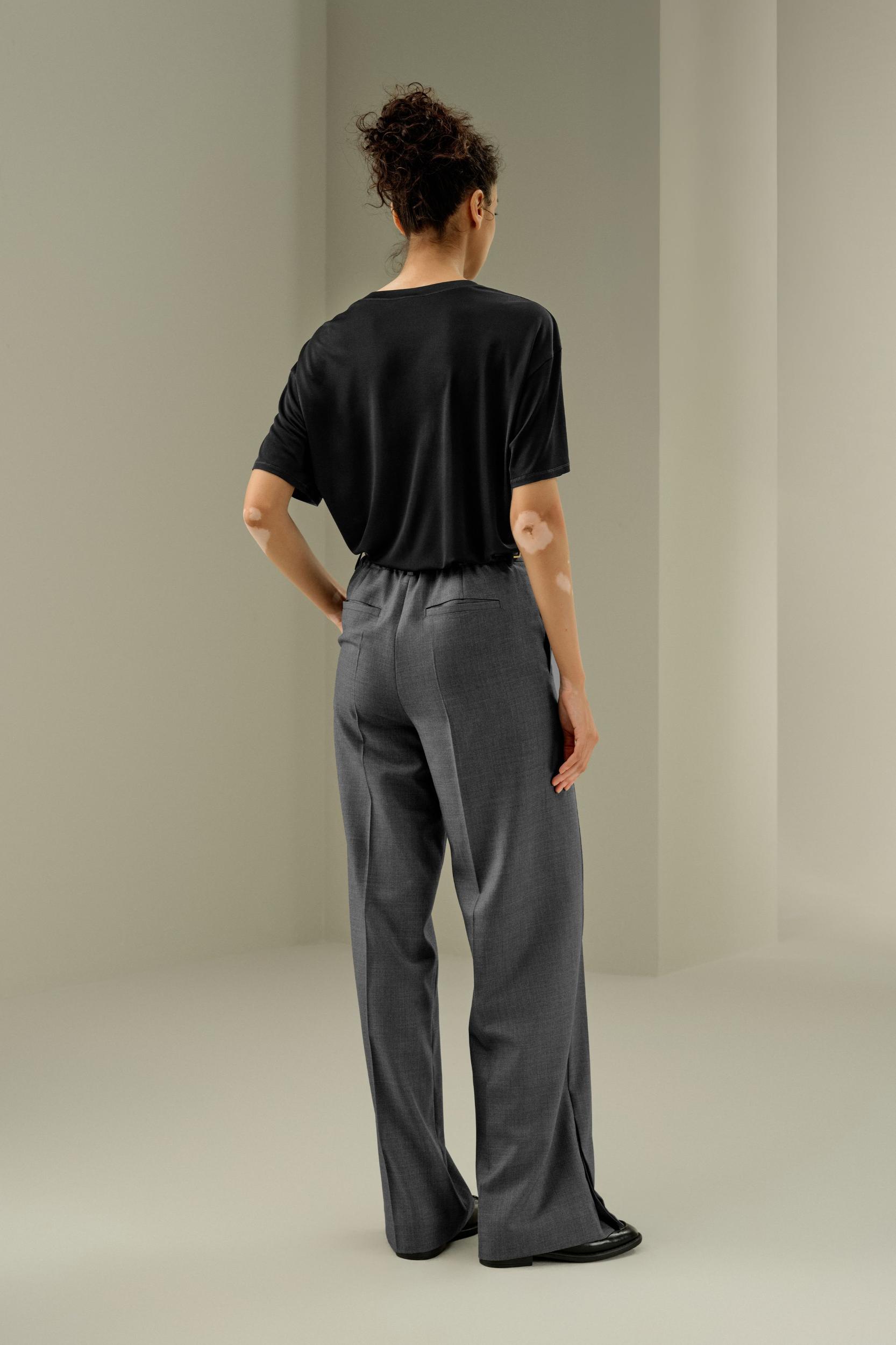 LILYSILK Women'S Wool Slacks - Black Wool Silk Blend - Ultimate Luxury Machine Washable Trousers 16 Product Image