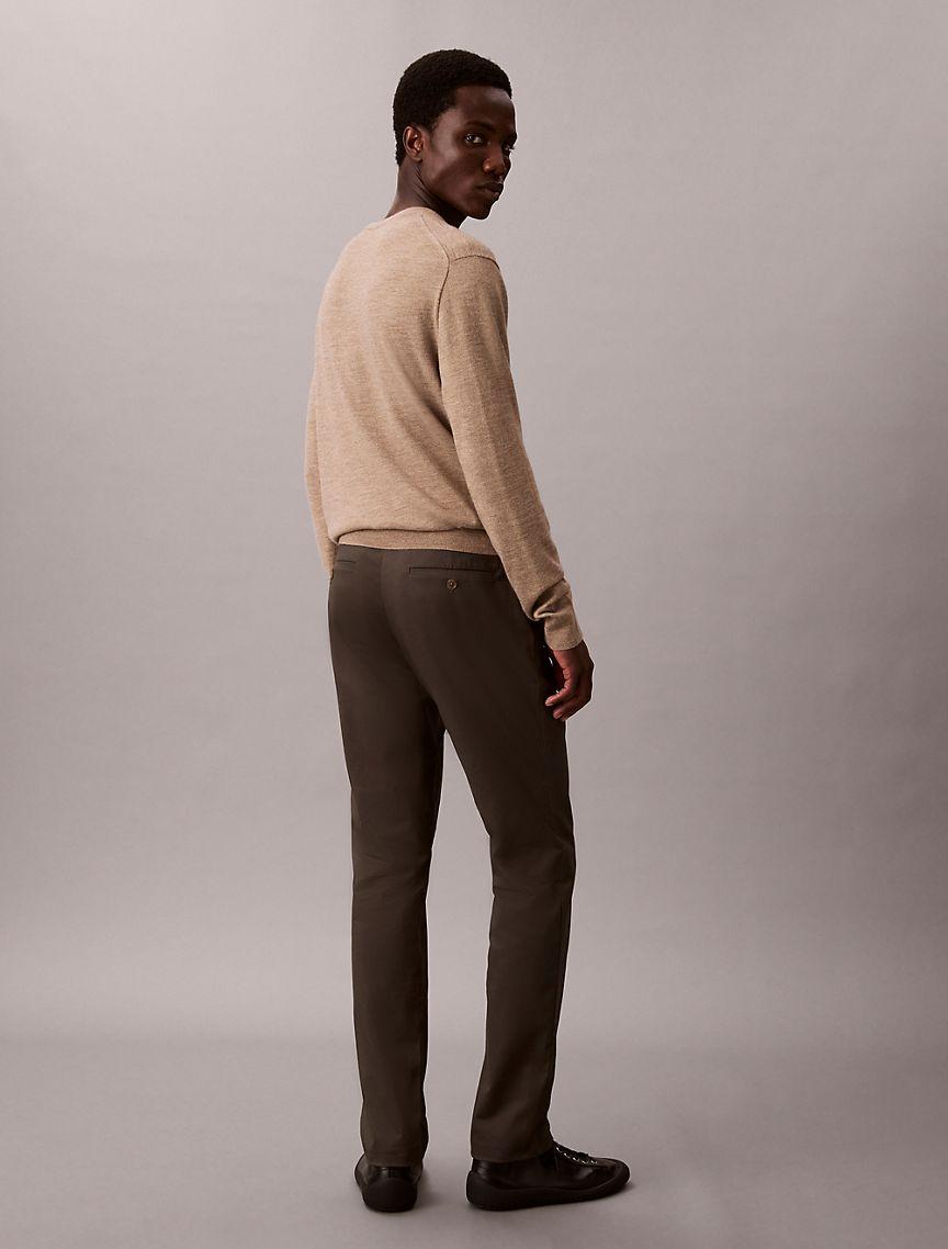 Cotton Sateen Slim Chino Pants Product Image