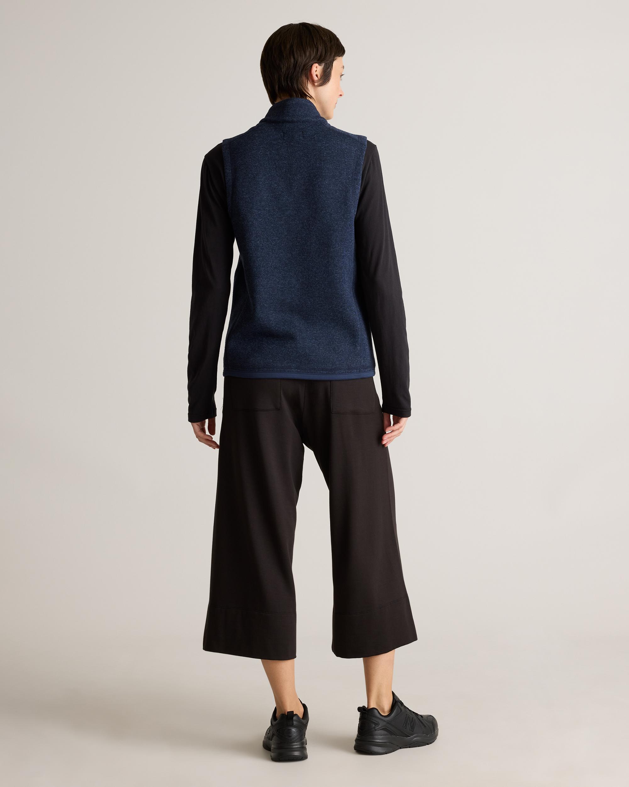 Quince | Women's Sweater-Knit Fleece Full-Zip Vest Size XL, Recycled Polyester Product Image