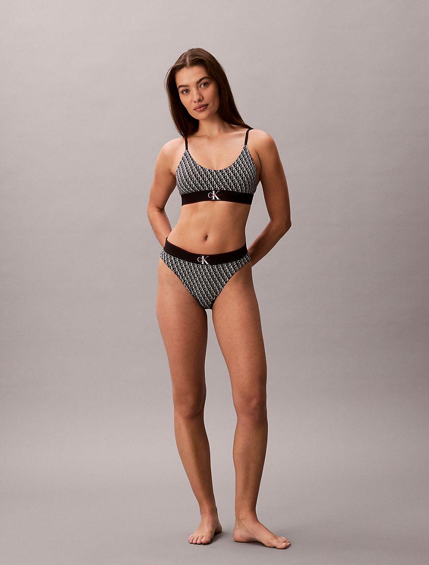 Graphic Monogram Microfiber Stretch Unlined Bralette Product Image