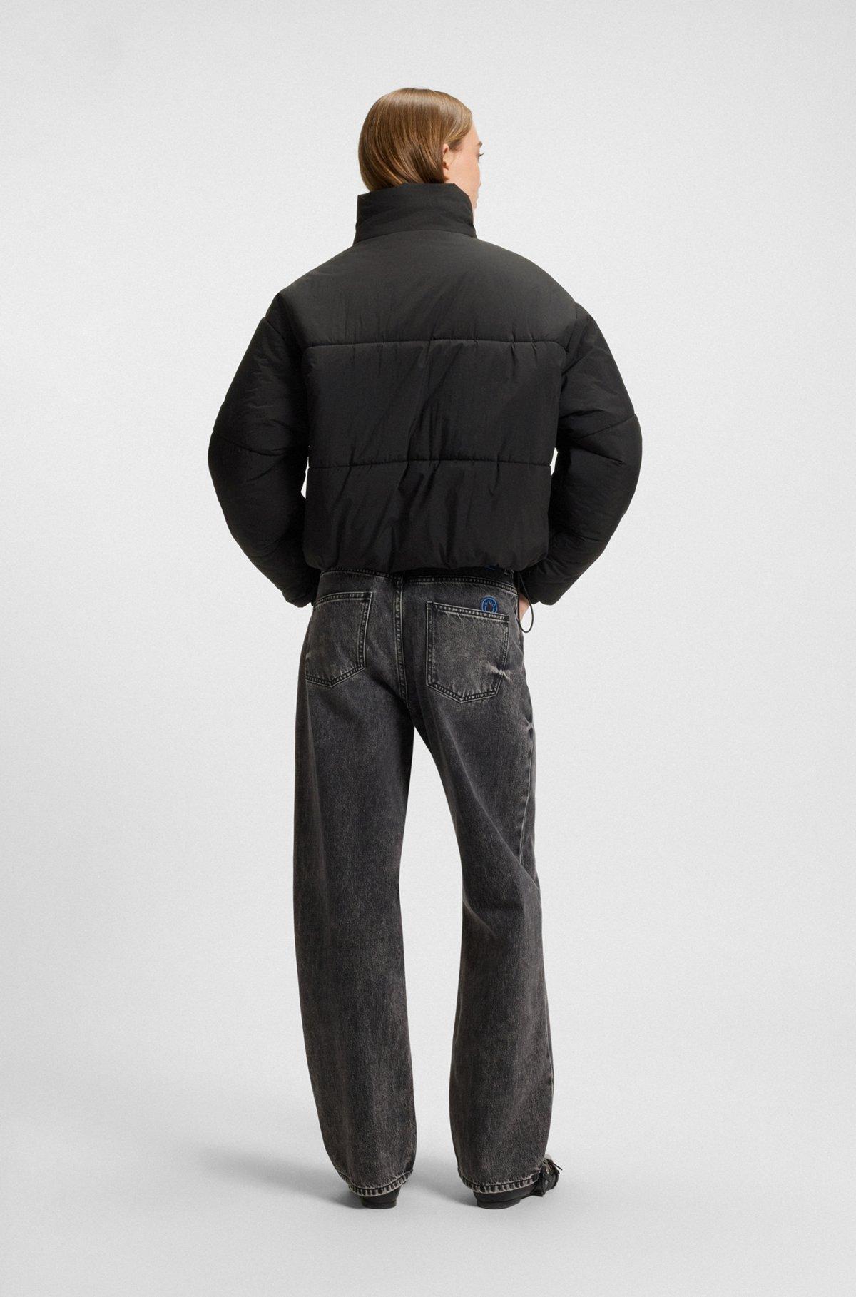 HUGO - Relaxed-fit padded jacket with water-repellent outer - Black Product Image