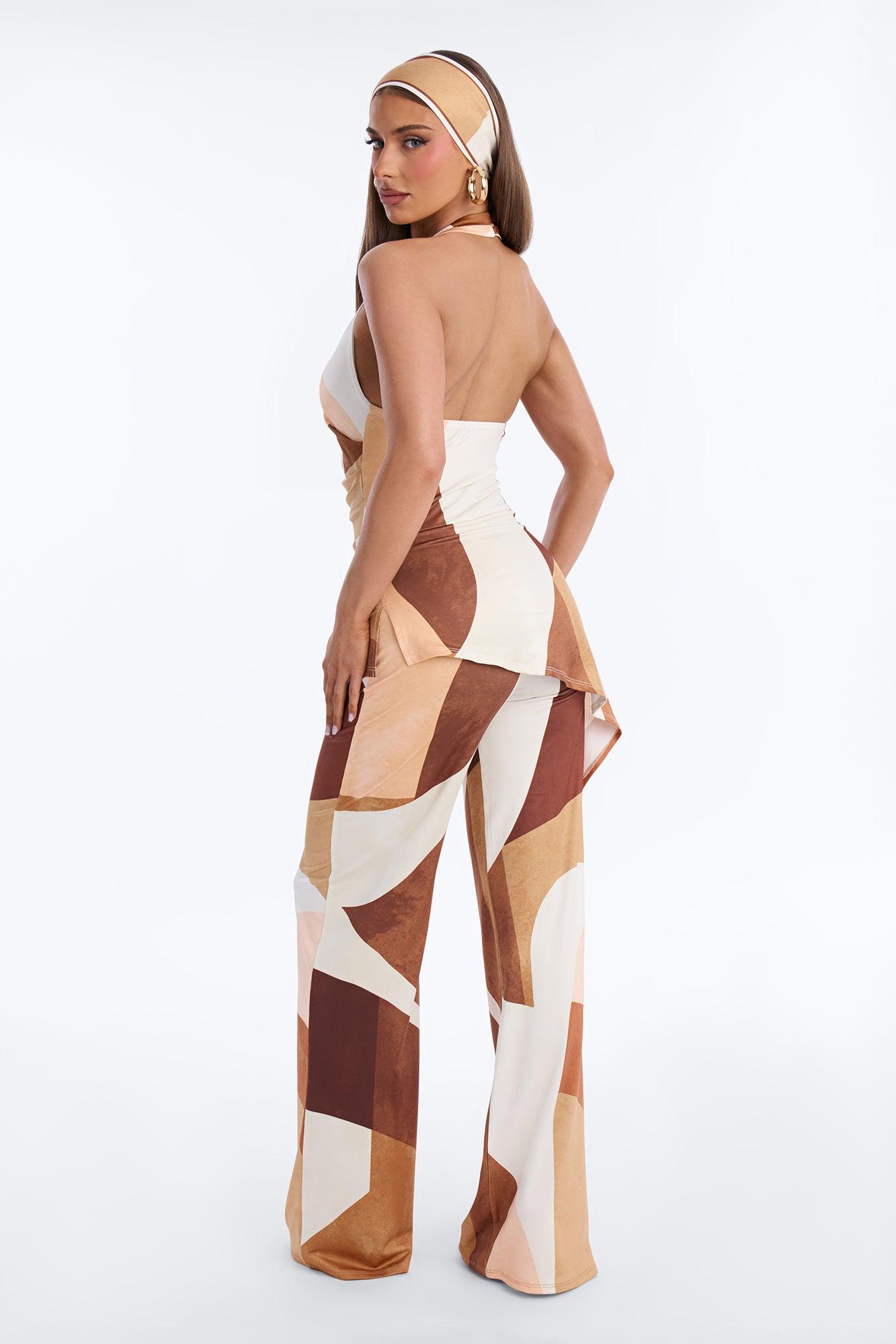 Felicity Straight Leg 2 Piece Jumpsuit - Brown Female Product Image