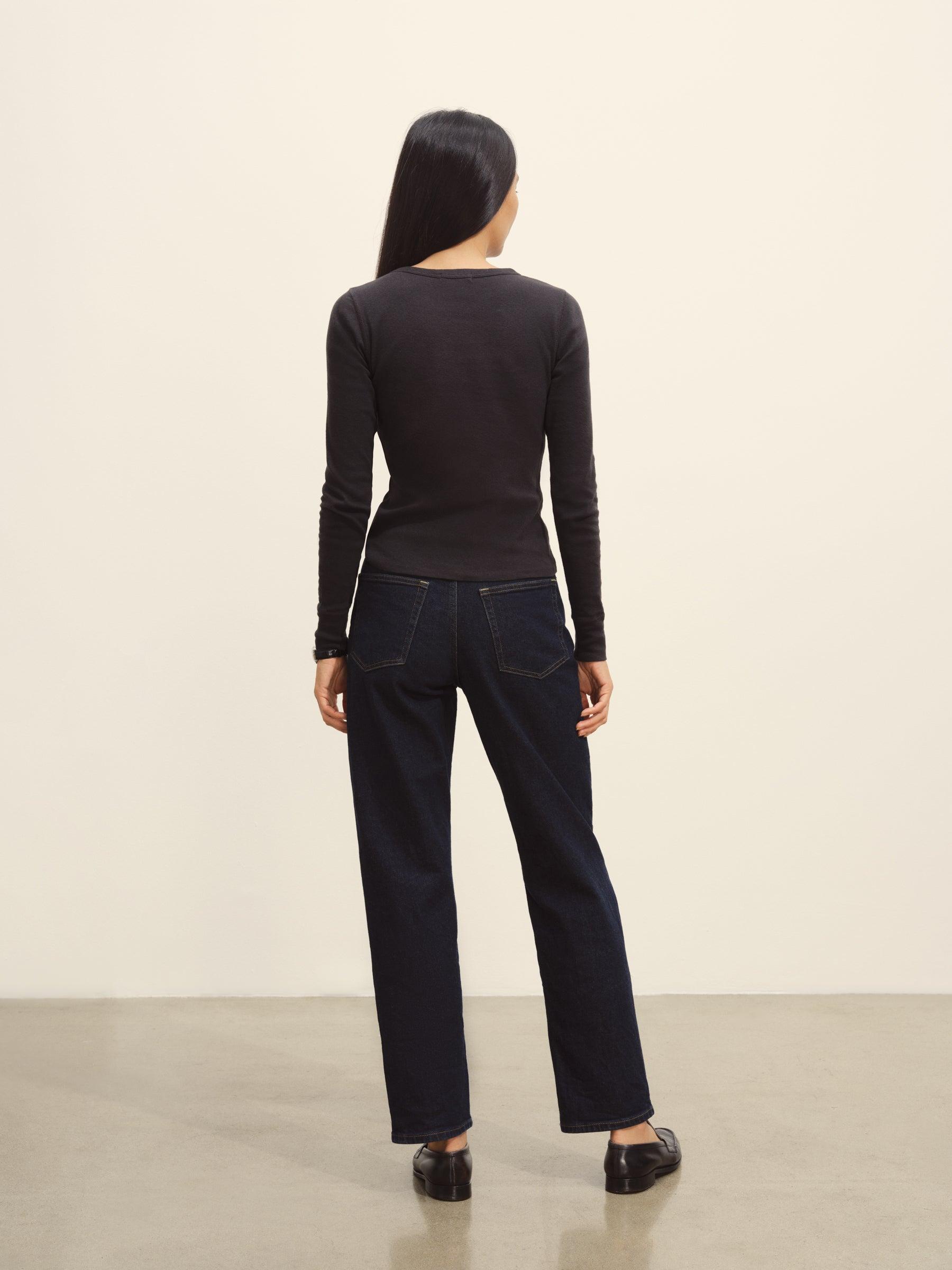 Soft Black Heirloom Rib L/S Crew Product Image