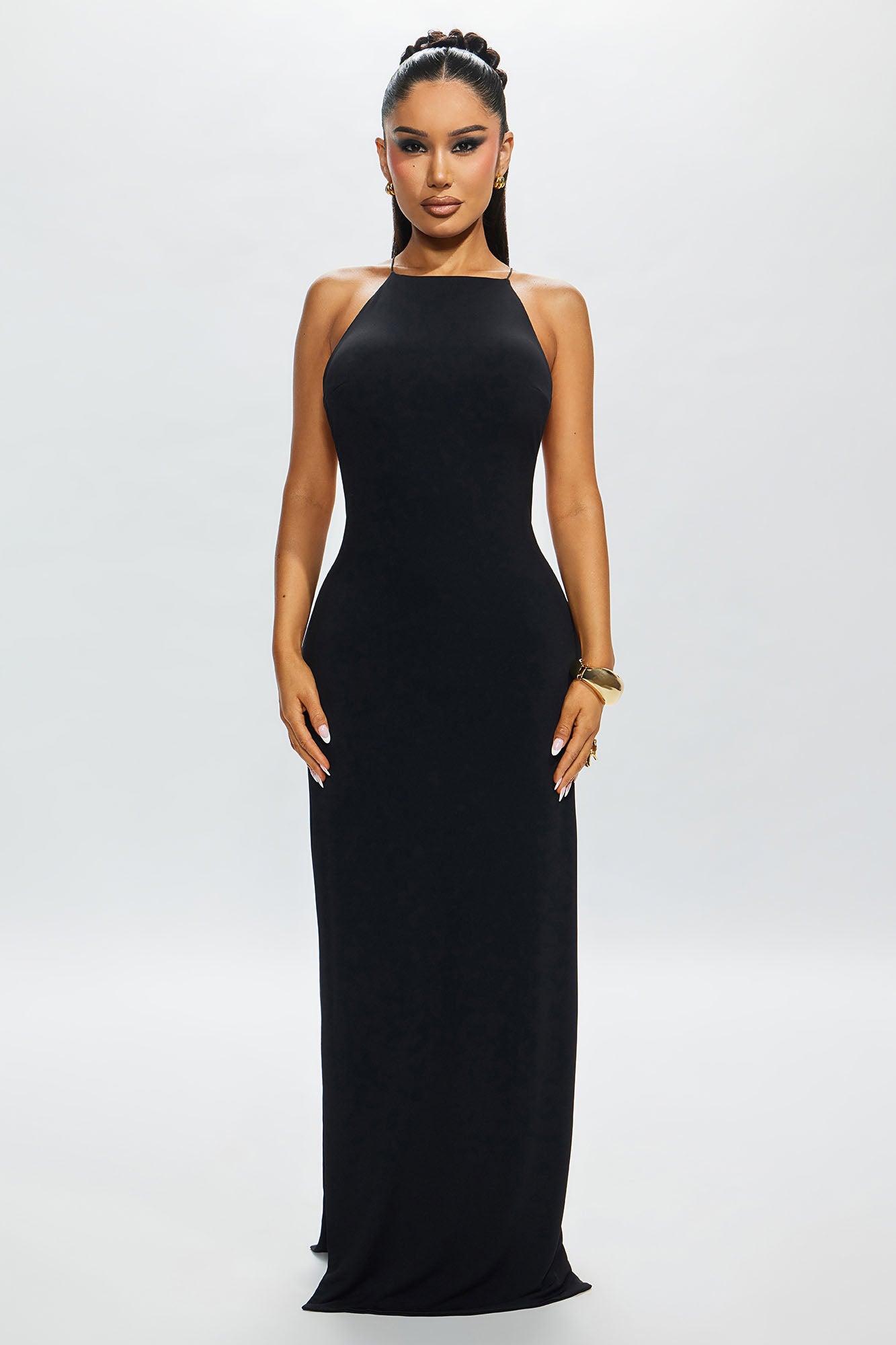 Bombshell Hardware Maxi Dress - Black Product Image