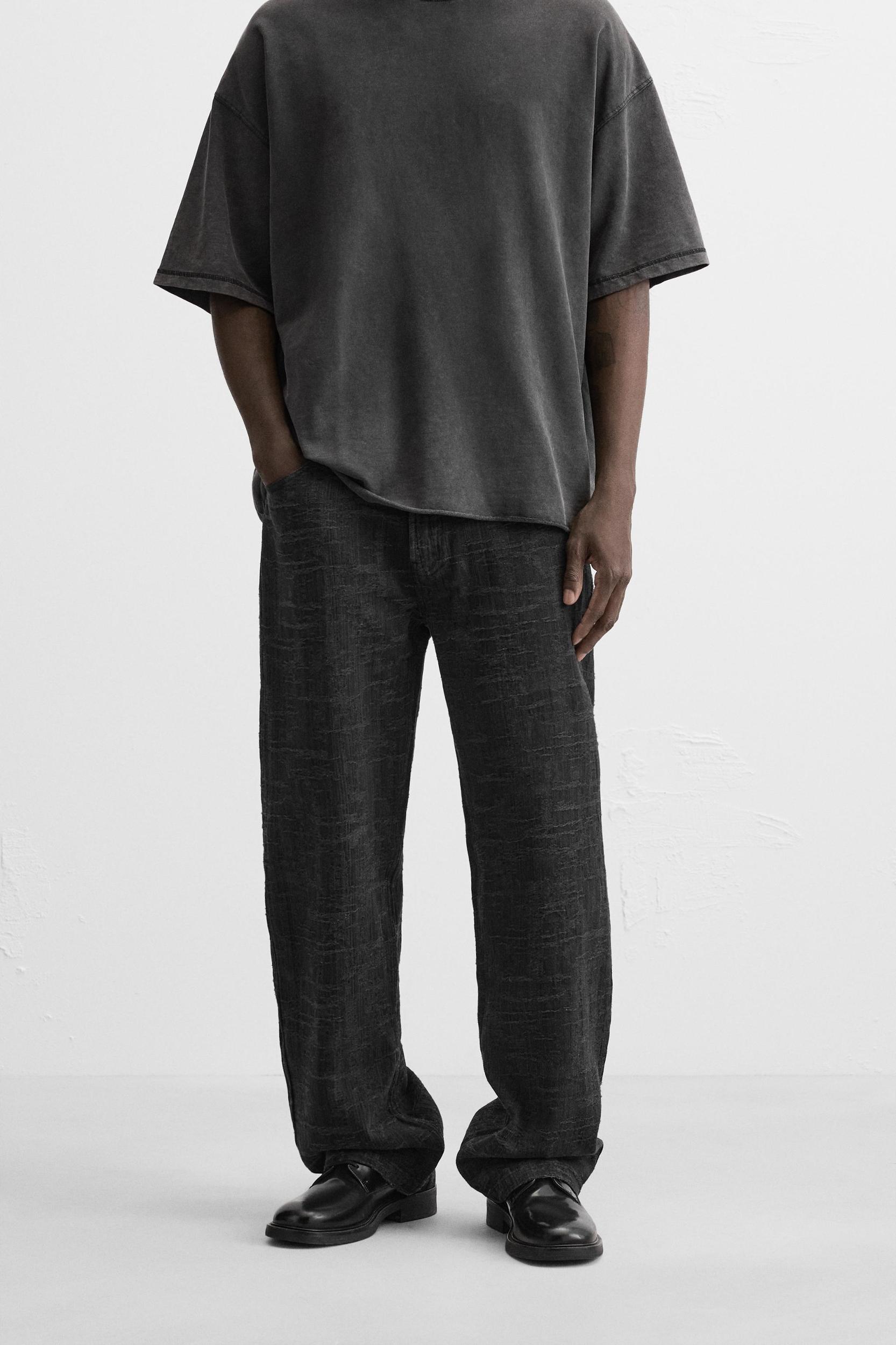 JACQUARD BAGGY FIT JEANS Product Image