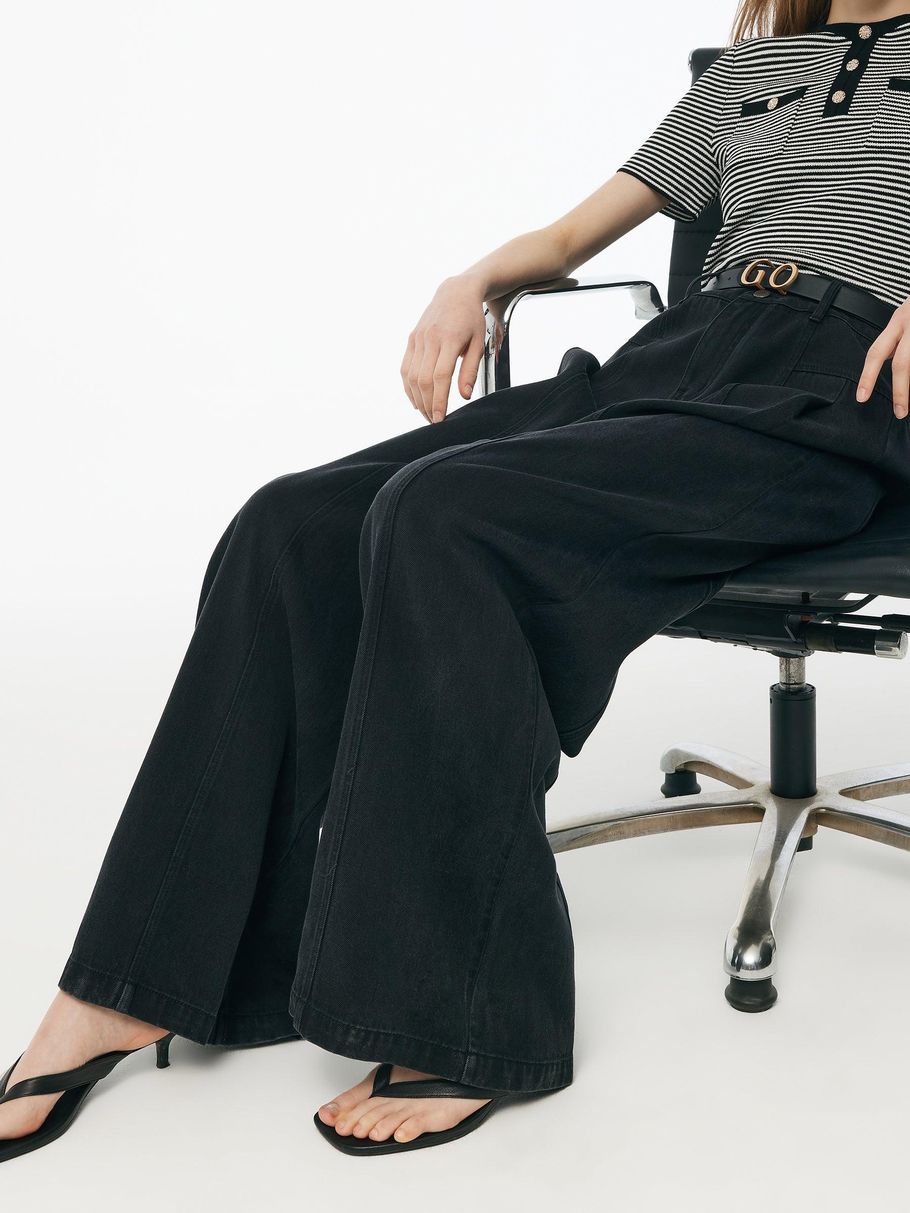 Denim Women High-Waisted Wide Leg Jeans Product Image