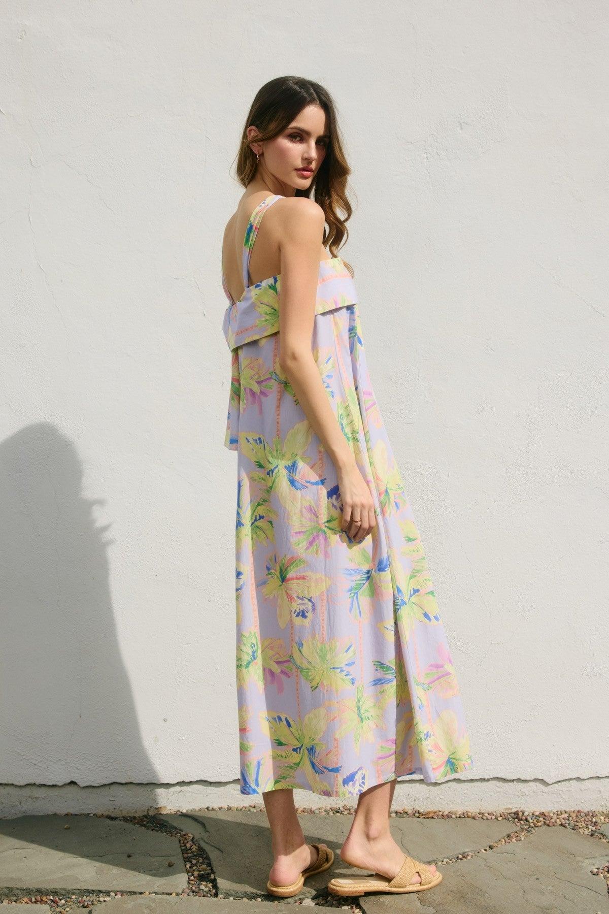 Baha Blues Palm Tree Maxi Dress Product Image