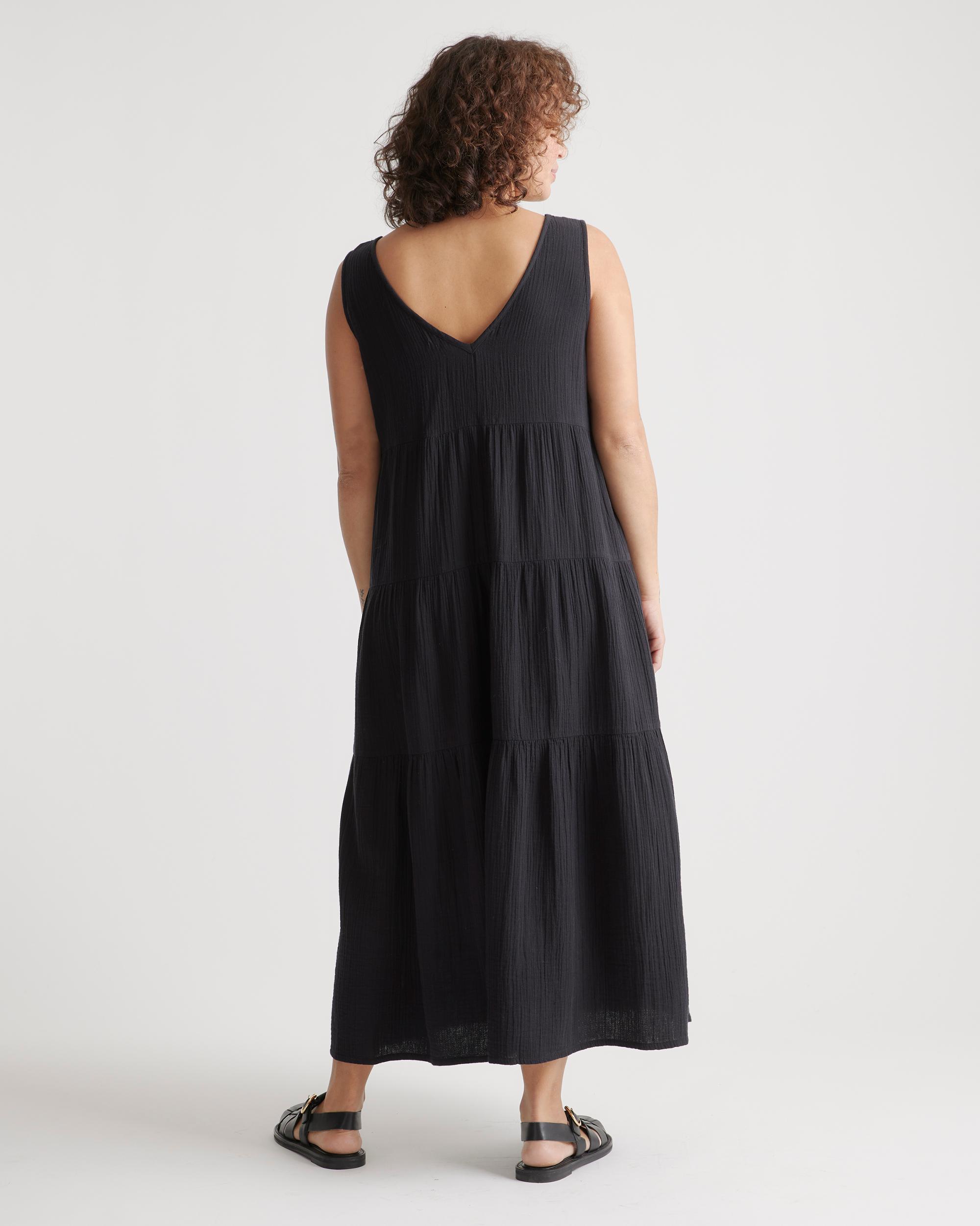 Quince | Women's Gauze Tiered Maxi Dress Organic Cotton Product Image