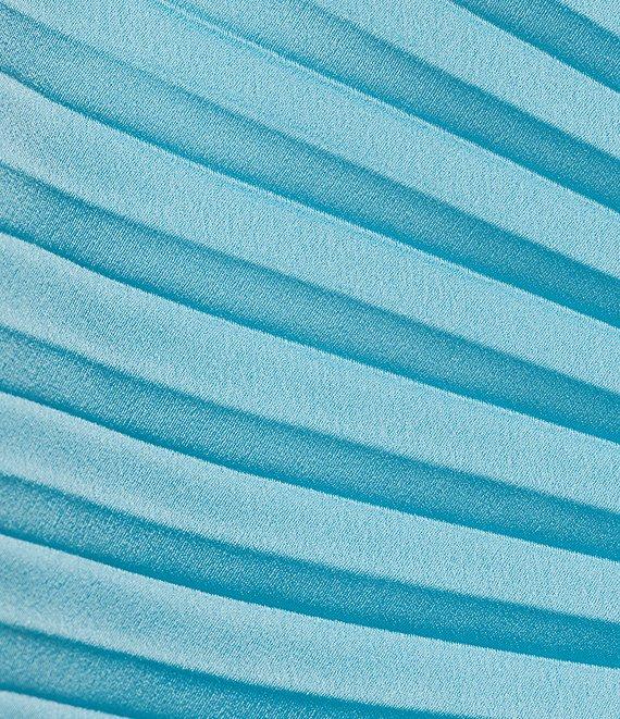 Belle by Badgley Mischka Kelsey Sleeveless One Shoulder Asymmetric Fit and Flare Midi Dress Product Image