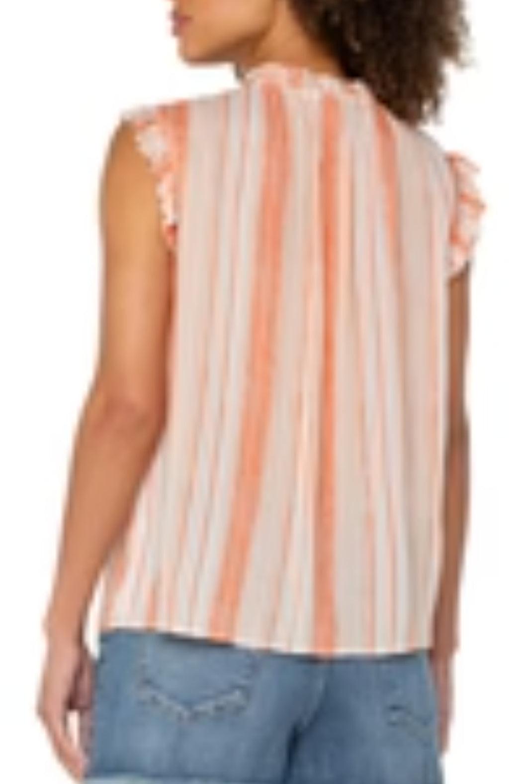 Short Sleeve Woven Blouse With Ties Product Image