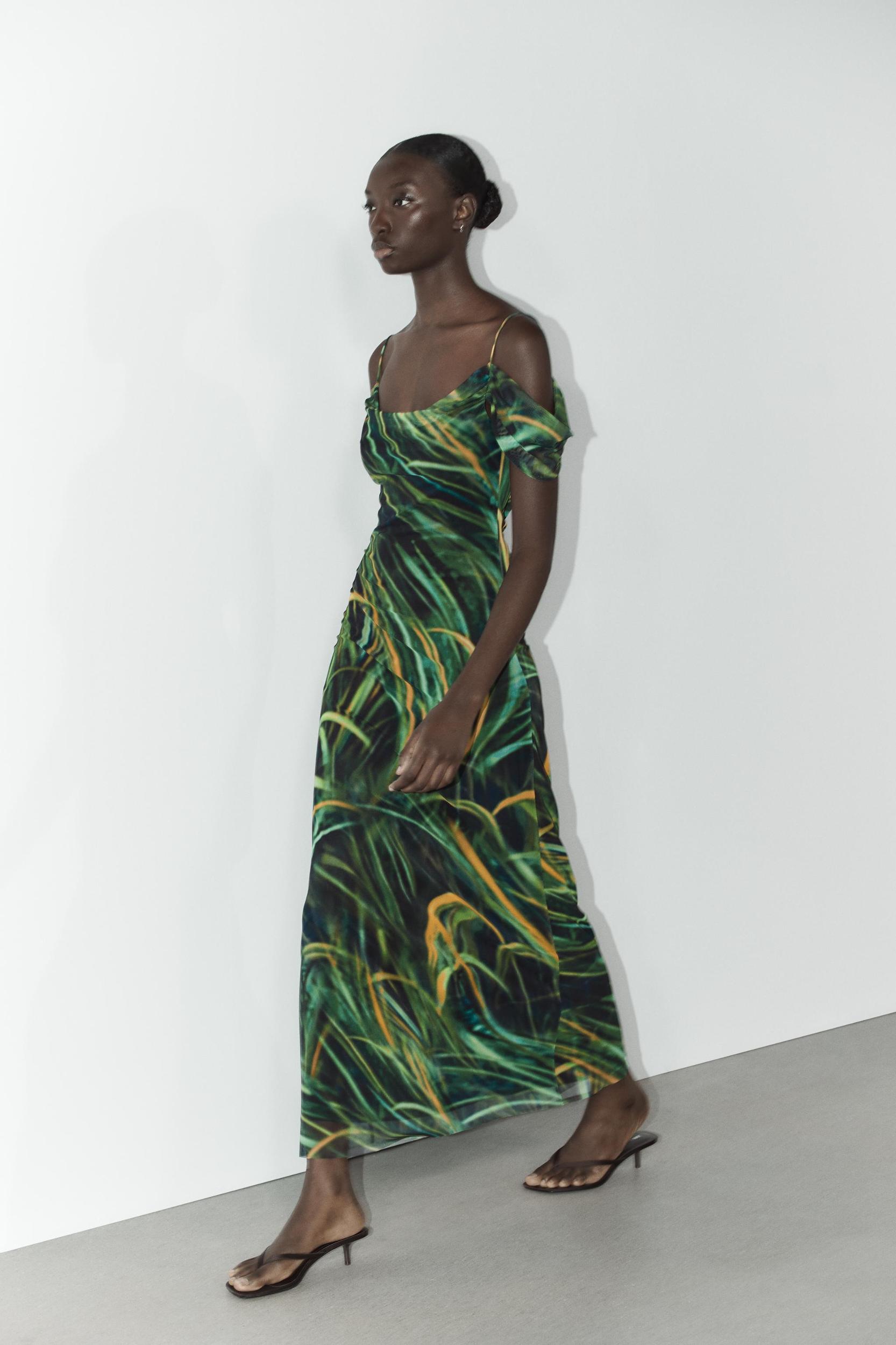 PRINTED TULLE DRESS Product Image