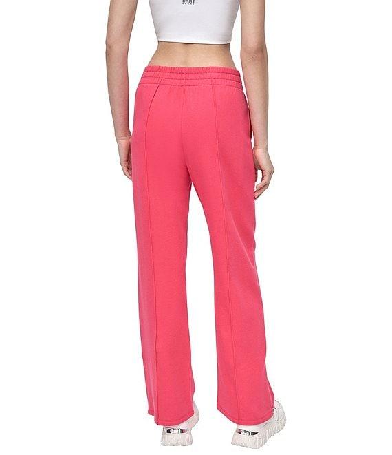 DKNY Sport by Donna Karan Coordinating French Terry High-Rise Zip Hem Track Pants Product Image