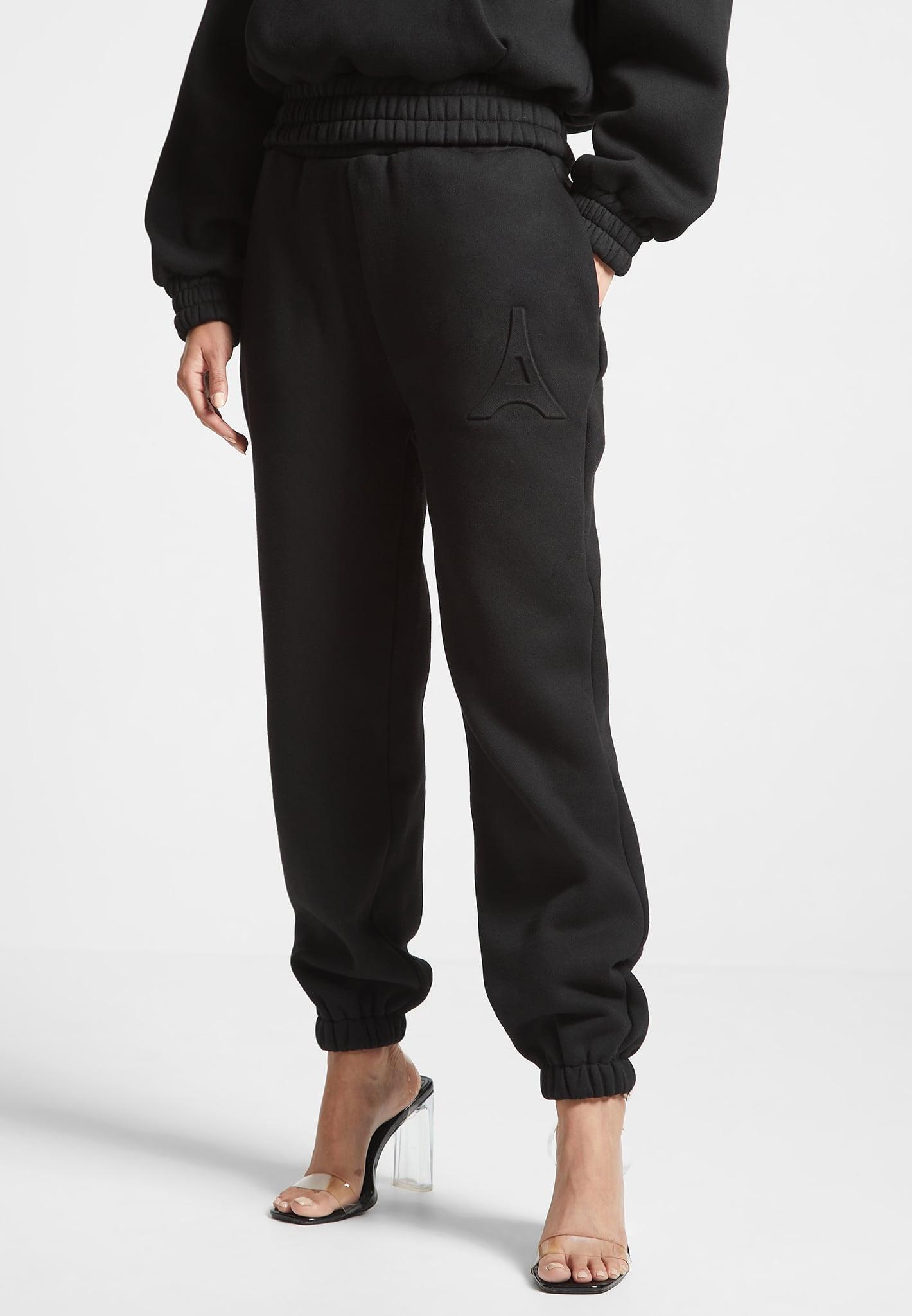 Vera - Eiffel Embossed Joggers - Black Female Product Image