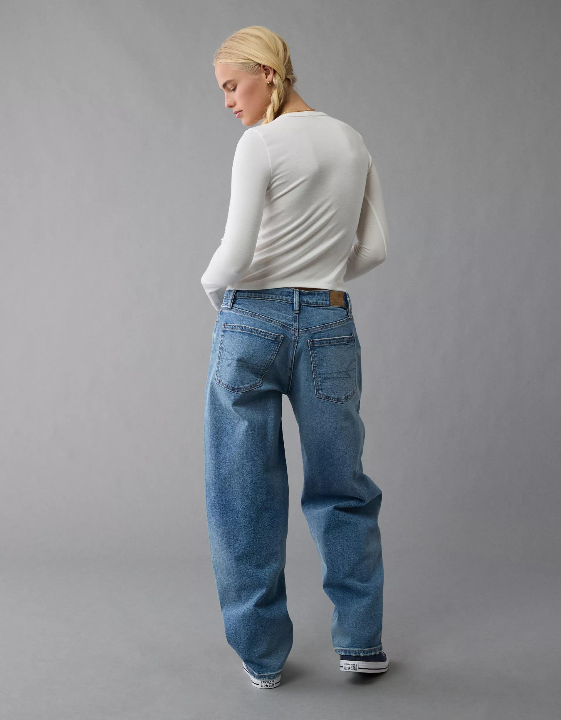 AE Strigid Low-Rise Baggy Barrel Jean Product Image