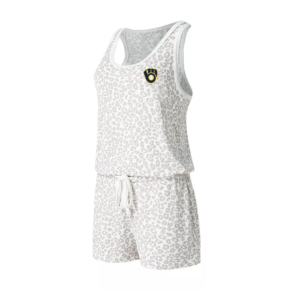Women's Concepts Sport Cream Los Angeles Angels Montana Hacci Knit Romper,  Product Image