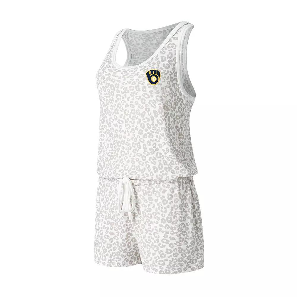 Womens Concepts Sport Cream Los Angeles Angels Montana Hacci Knit Romper Product Image
