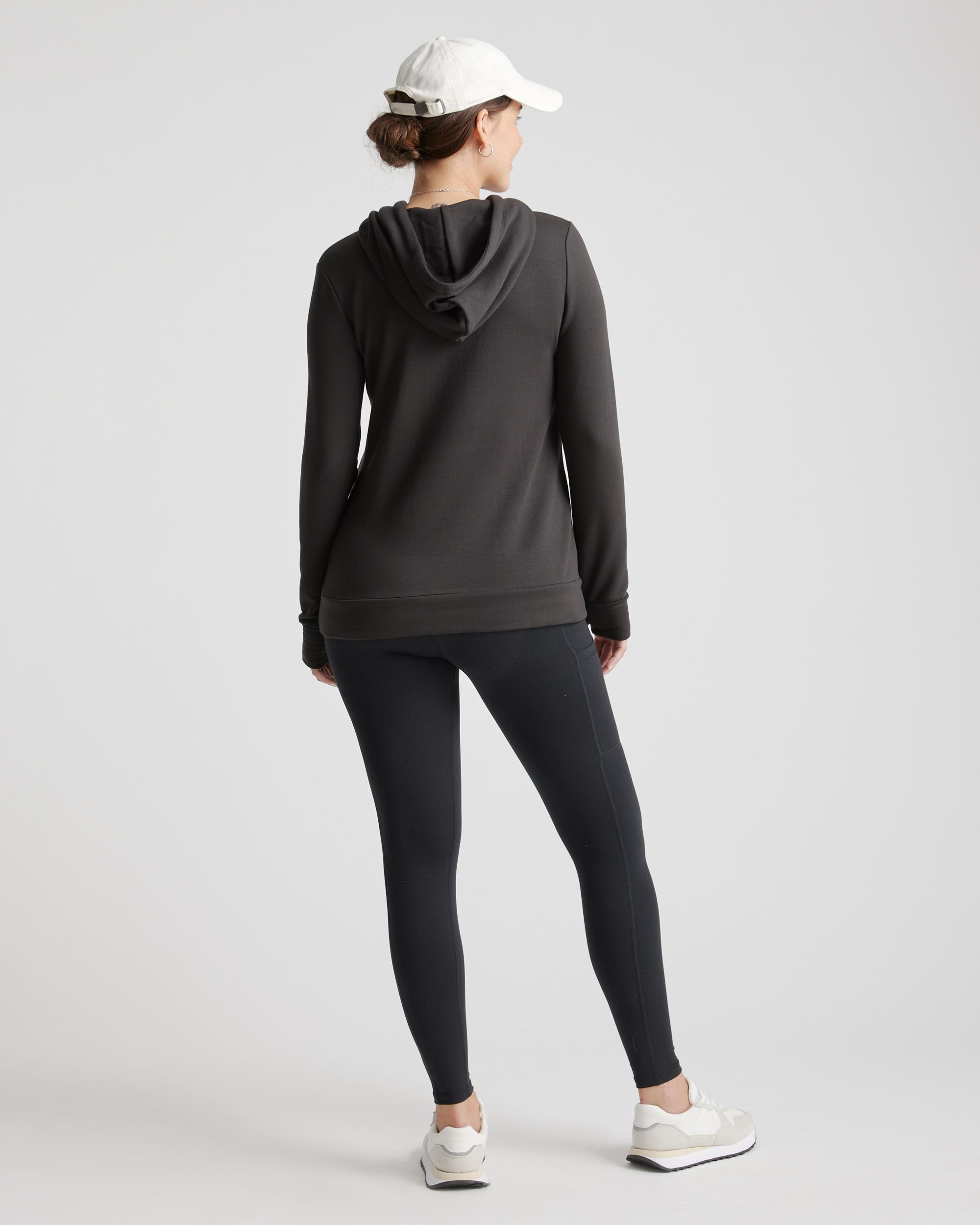 Quince | Women's SuperSoft Fleece Maternity & Nursing Hoodie Lenzing Modal Product Image