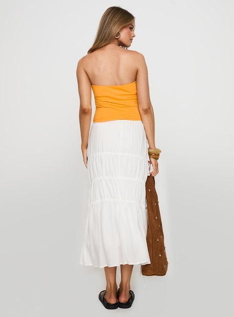 Perky Maxi Skirt White Product Image