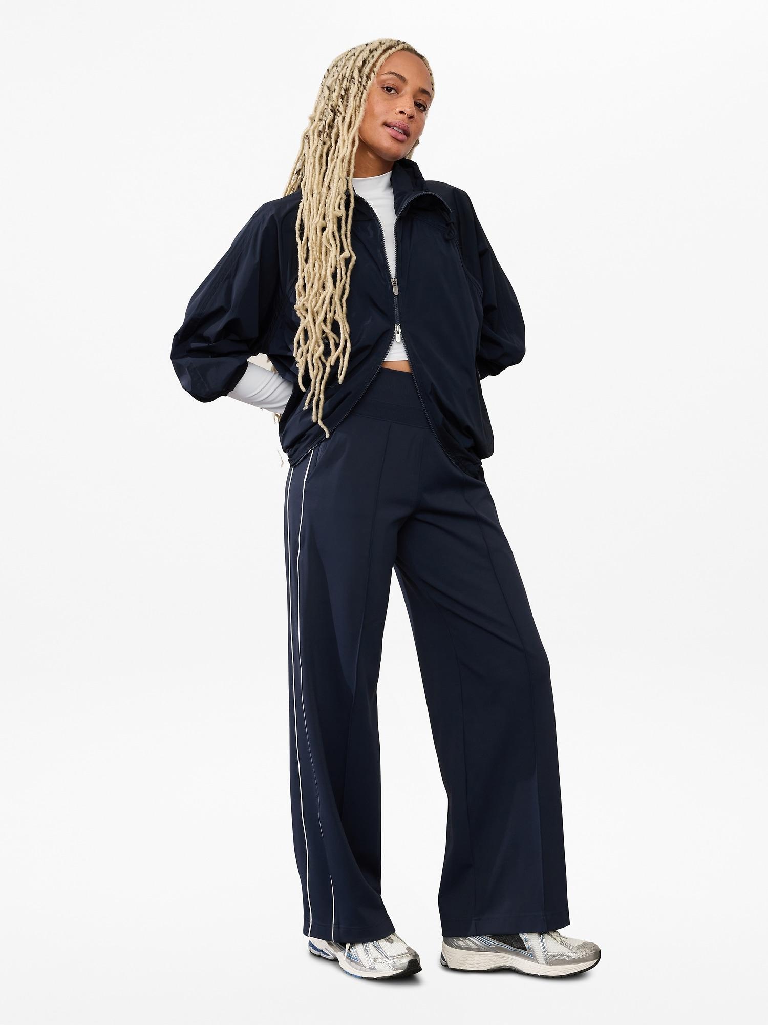 Venice High Rise Track Stripe Wide Leg Pant Product Image