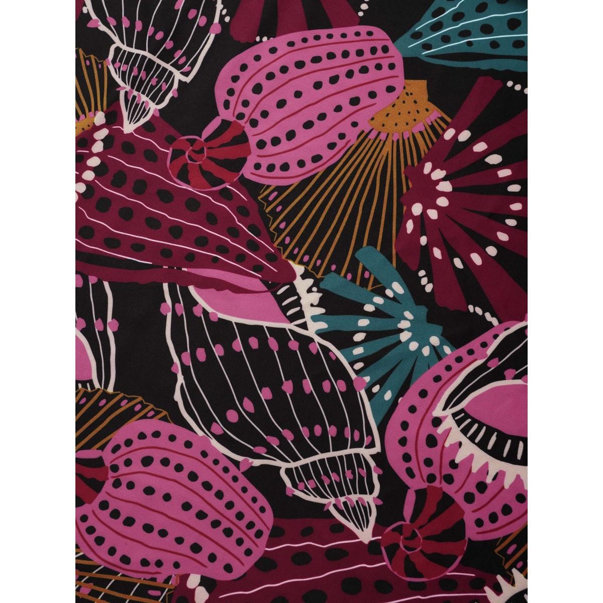 Plus Size V Neck Marine Elements Print Swim Dress Women's Swimwear Multicolor Beach Bodycon V-neck High stretch Curve Swim Dresses BloomChic 22-24/3X Product Image