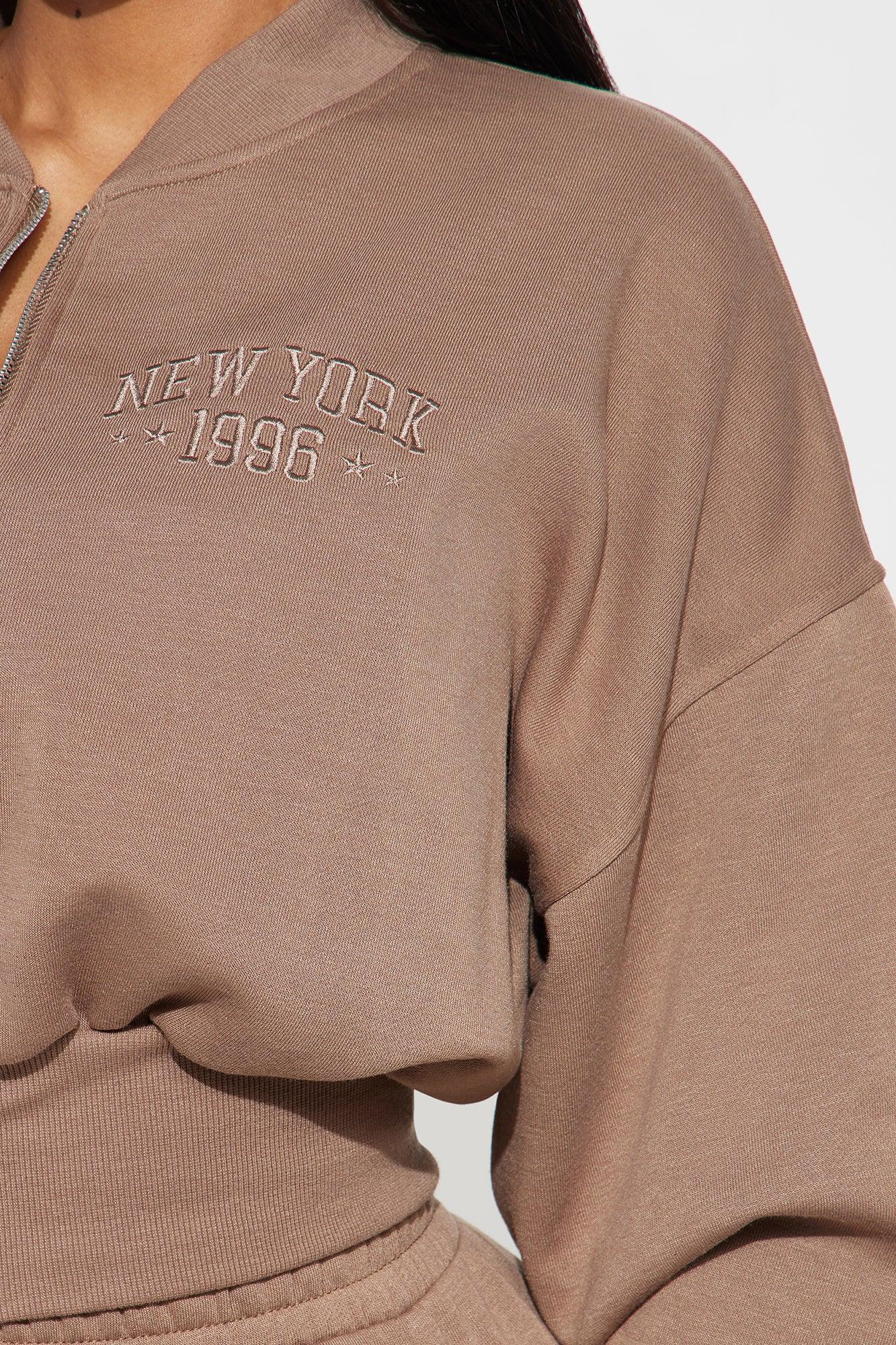 New York Fleece Pant Set - Mocha Product Image