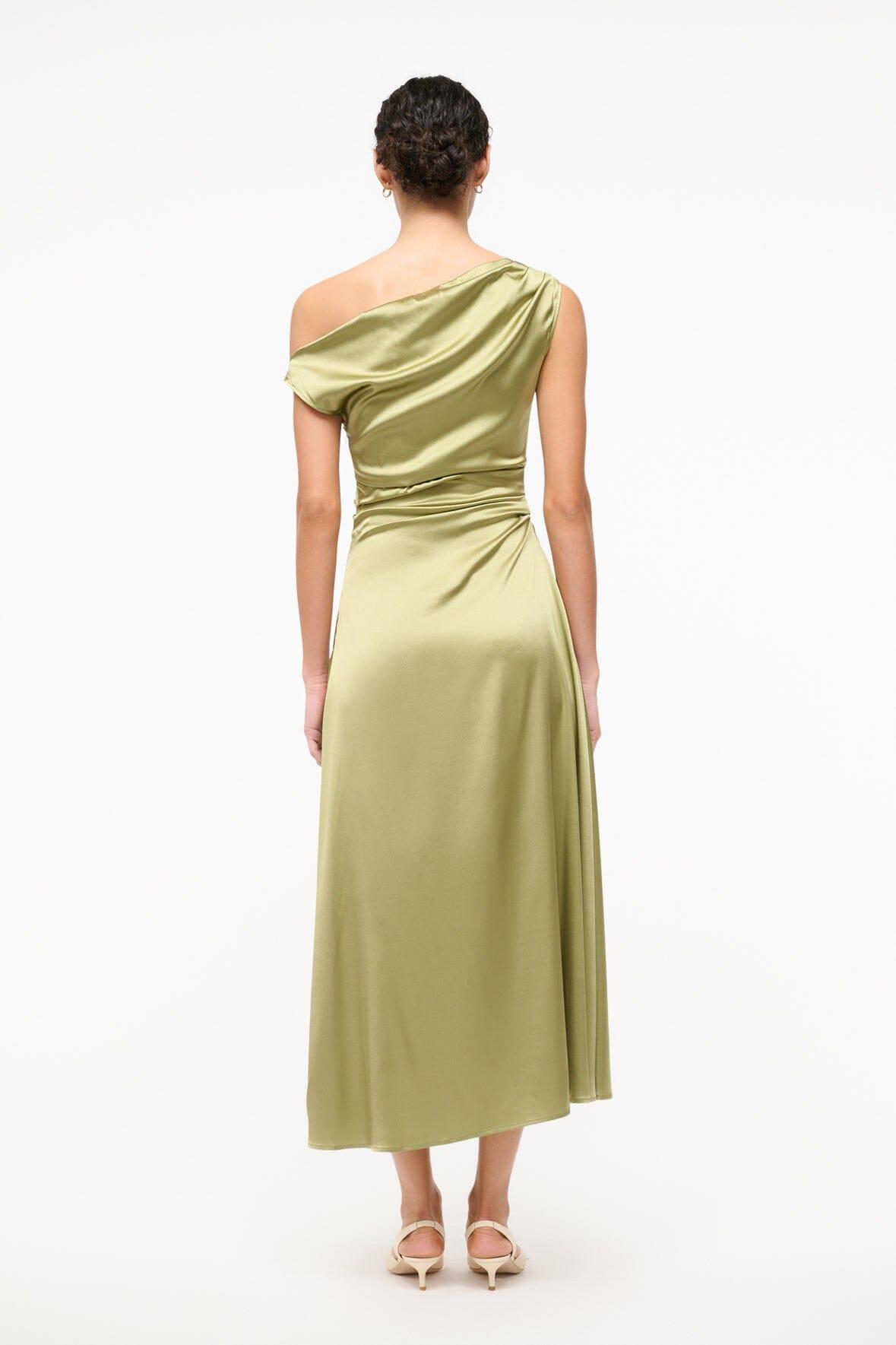PHARE SILK DRESS | MOSS Product Image