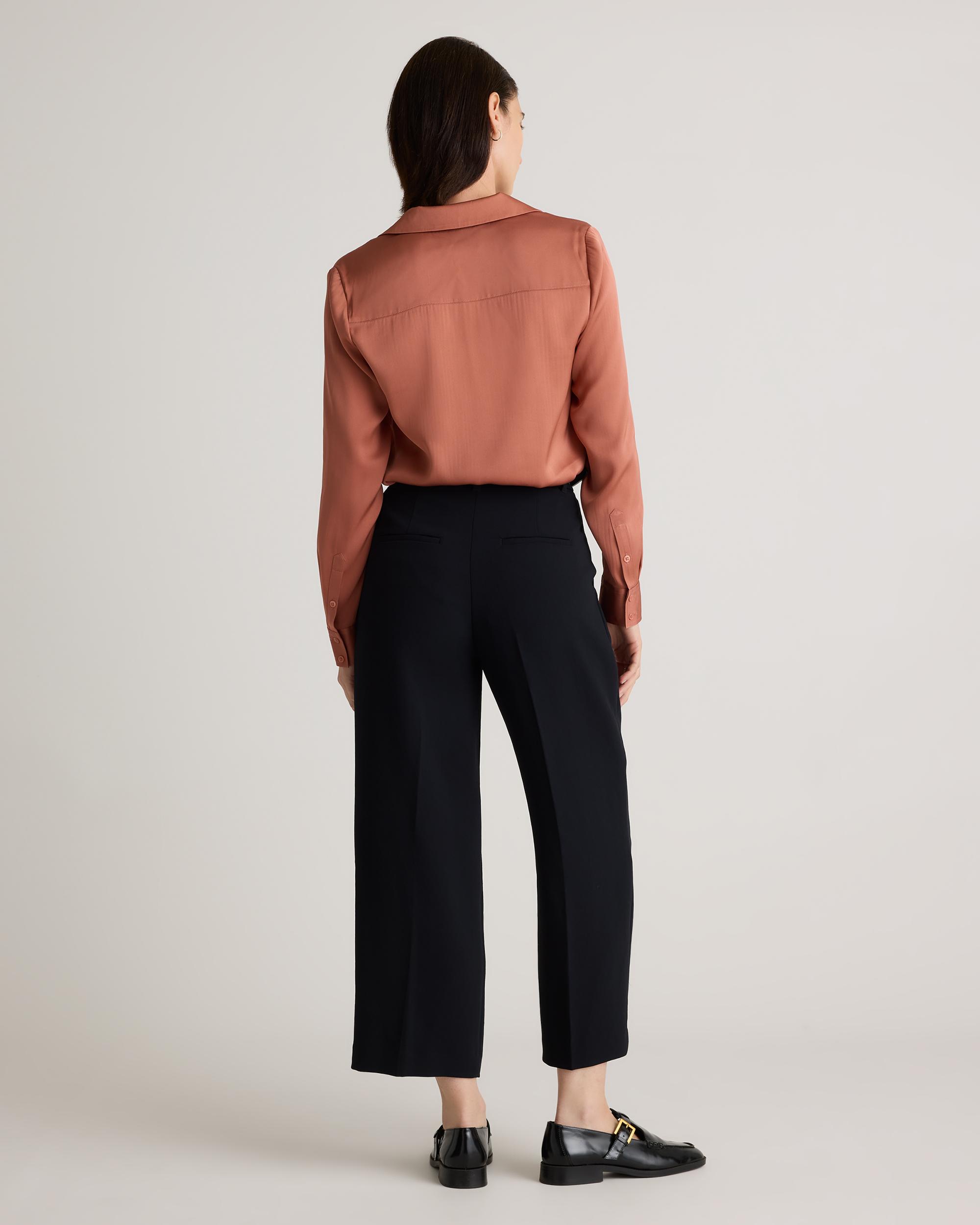 Quince | Women's Washable Stretch Silk Notch Collar Blouse Product Image