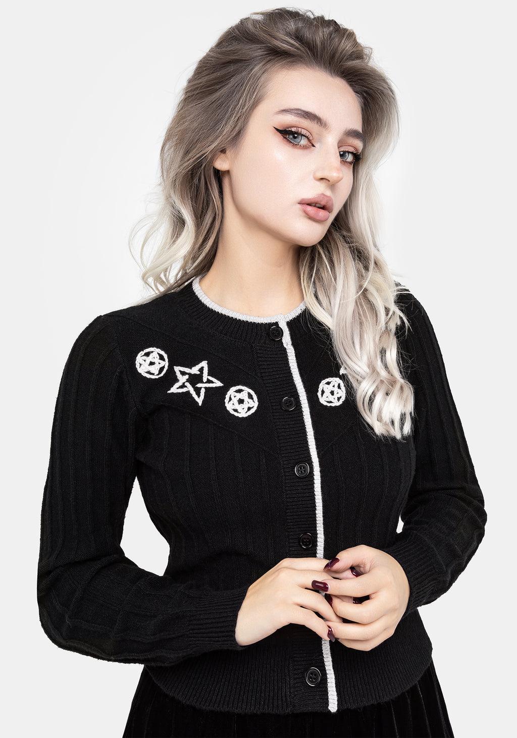Pentagram Embroidered Cardigan Product Image