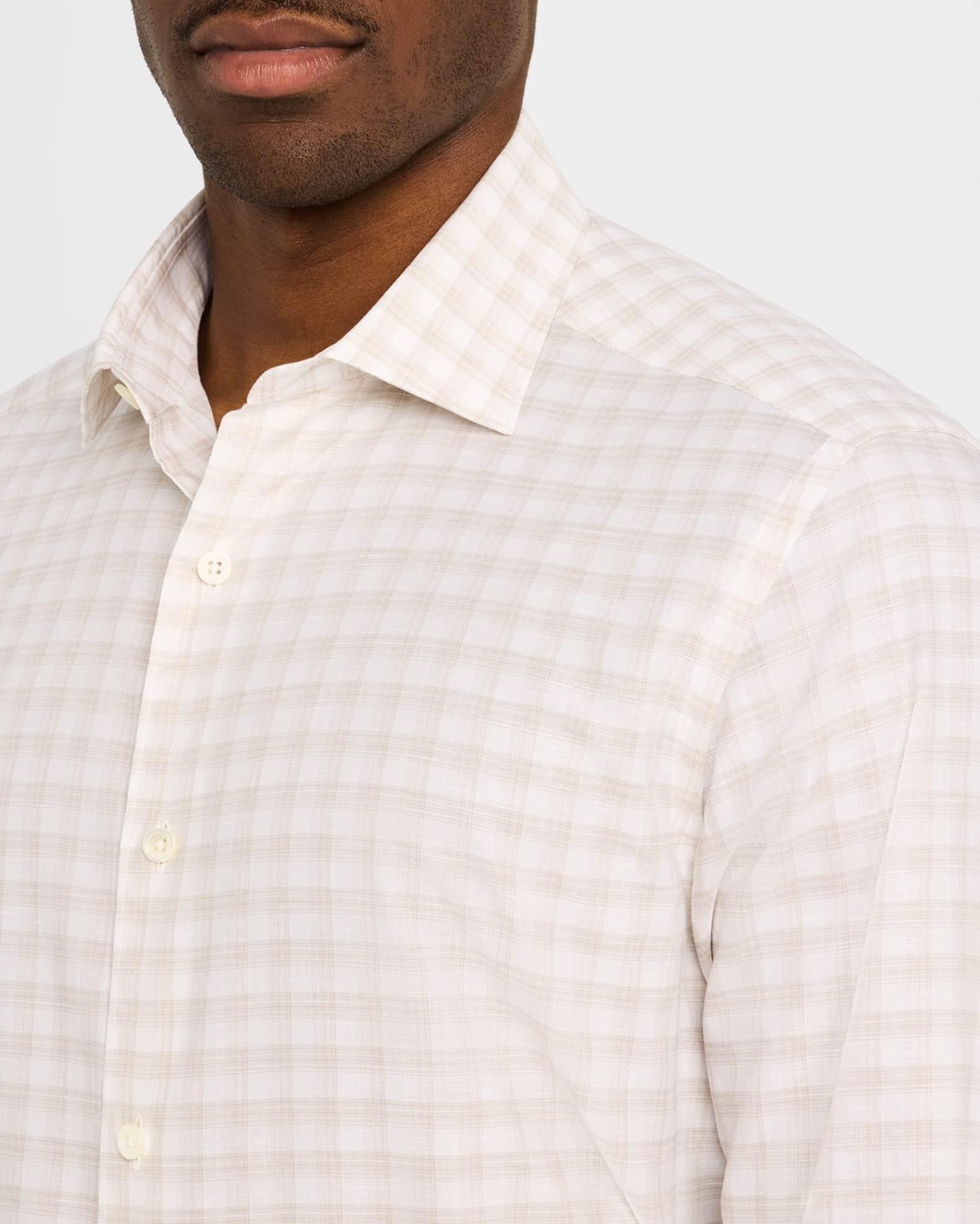 Men's Cotton Check Sport Shirt Product Image