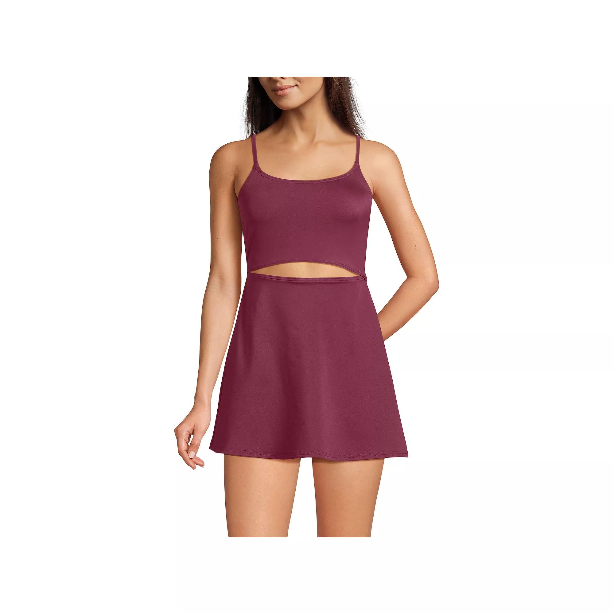 Women's Lands' End Tugless Monokini Swim Dress Swimsuit,  Product Image